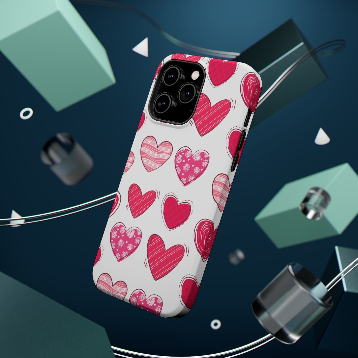 Playful Pink Hearts – MagSafe iPhone Case - BOGO Cases