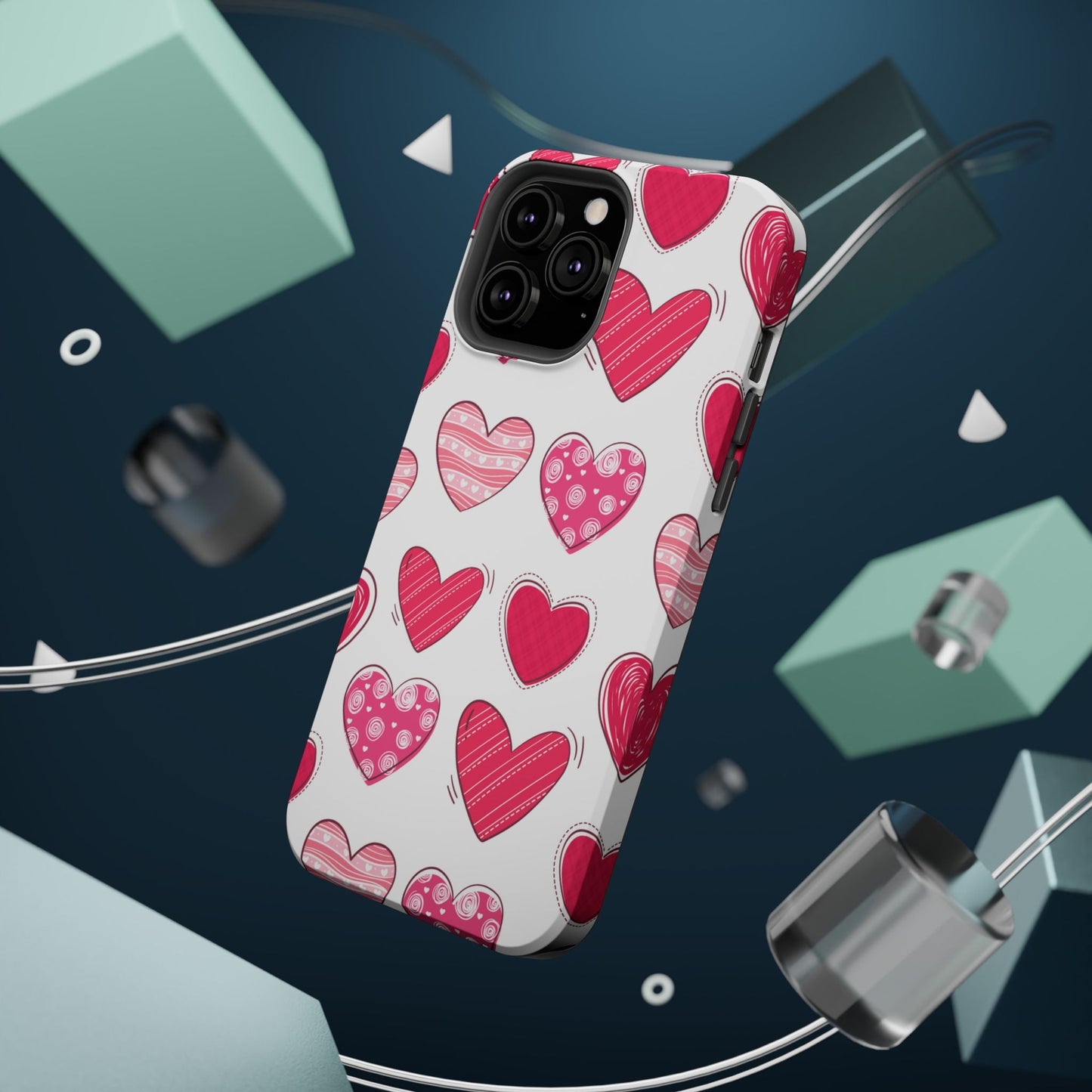 Playful Pink Hearts – MagSafe iPhone Case - BOGO Cases