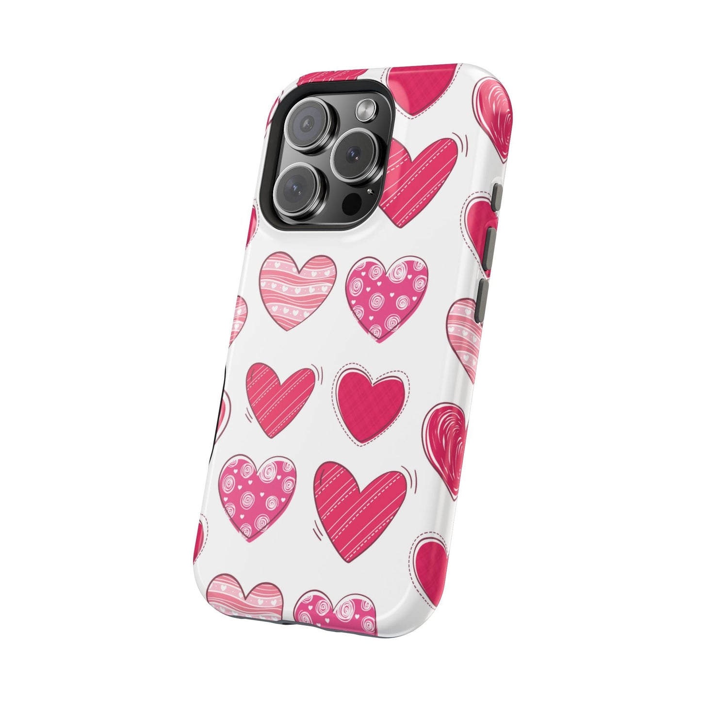 Playful Pink Hearts – MagSafe iPhone Case - BOGO Cases
