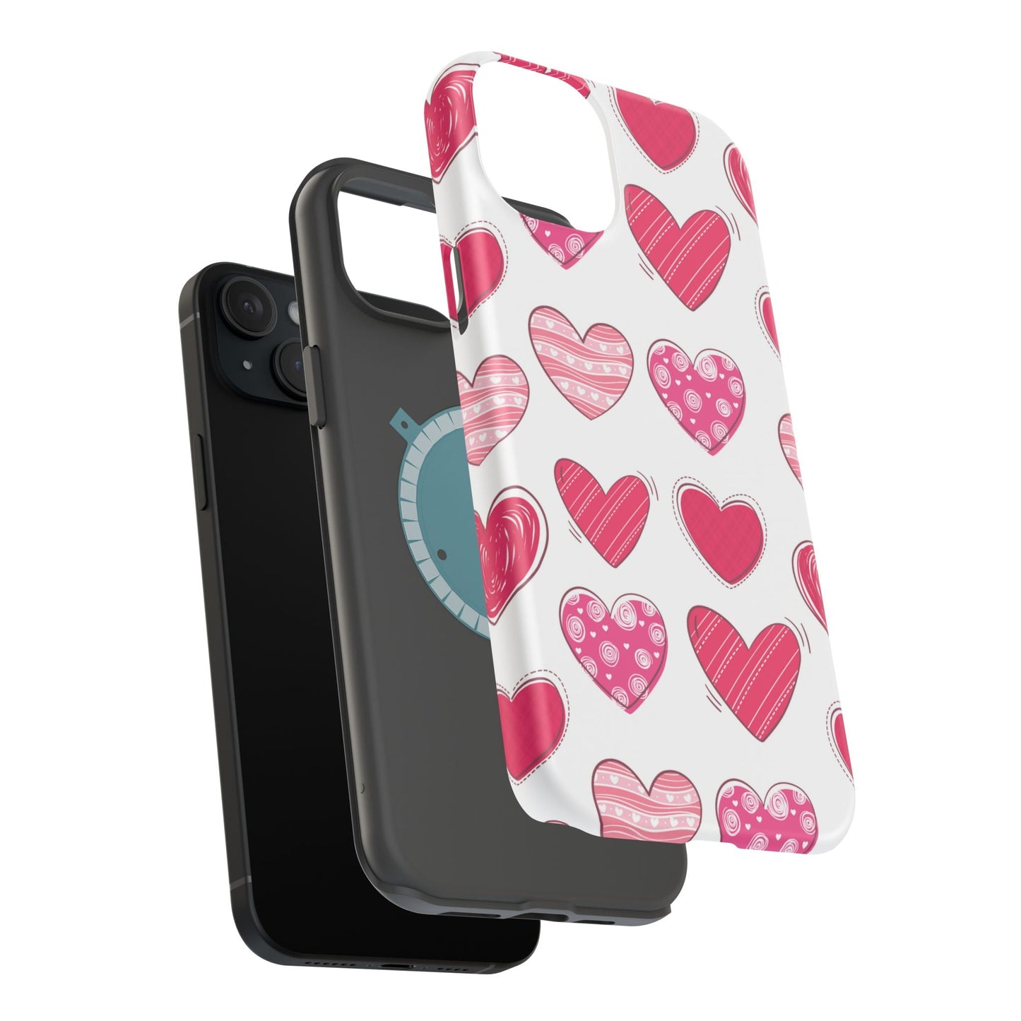 Playful Pink Hearts – MagSafe iPhone Case - BOGO Cases