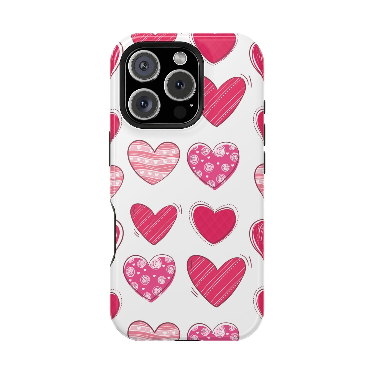 Playful Pink Hearts – MagSafe iPhone Case - BOGO Cases