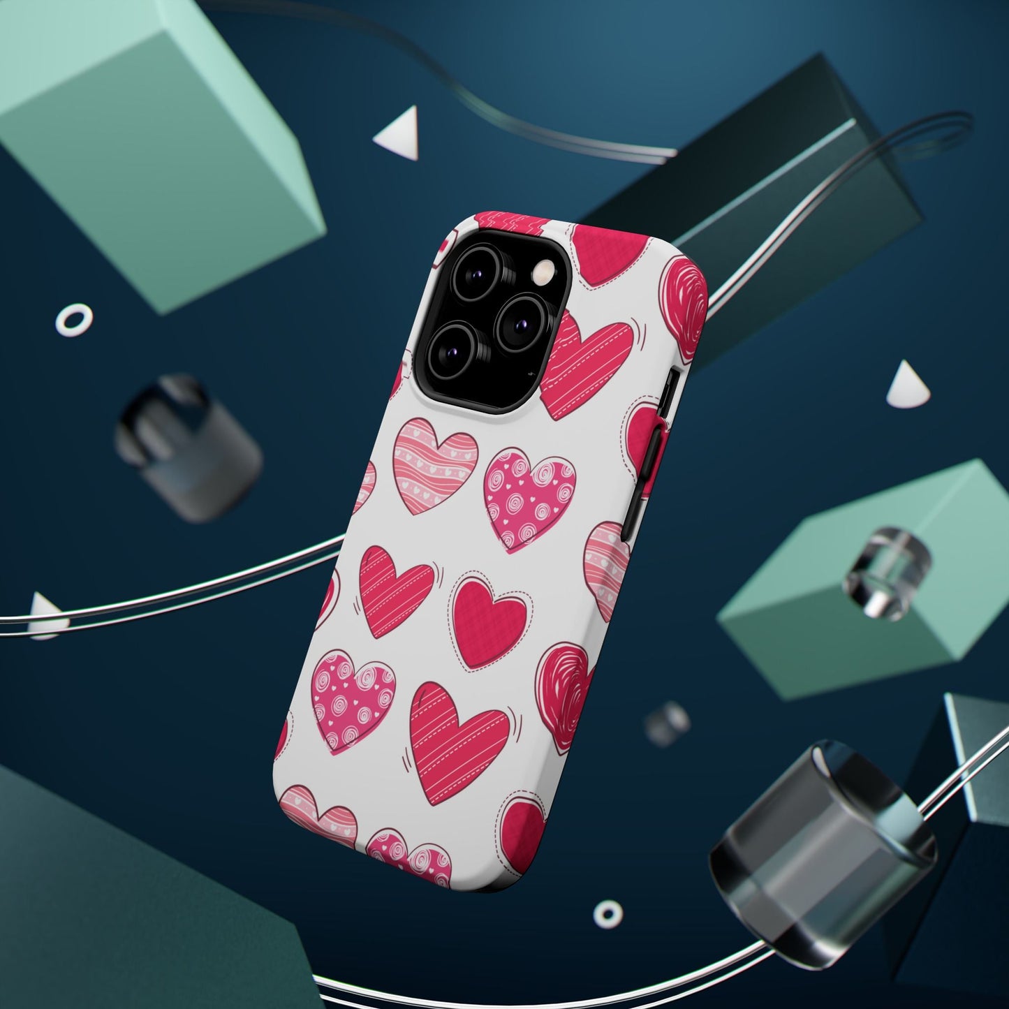 Playful Pink Hearts – MagSafe iPhone Case - BOGO Cases