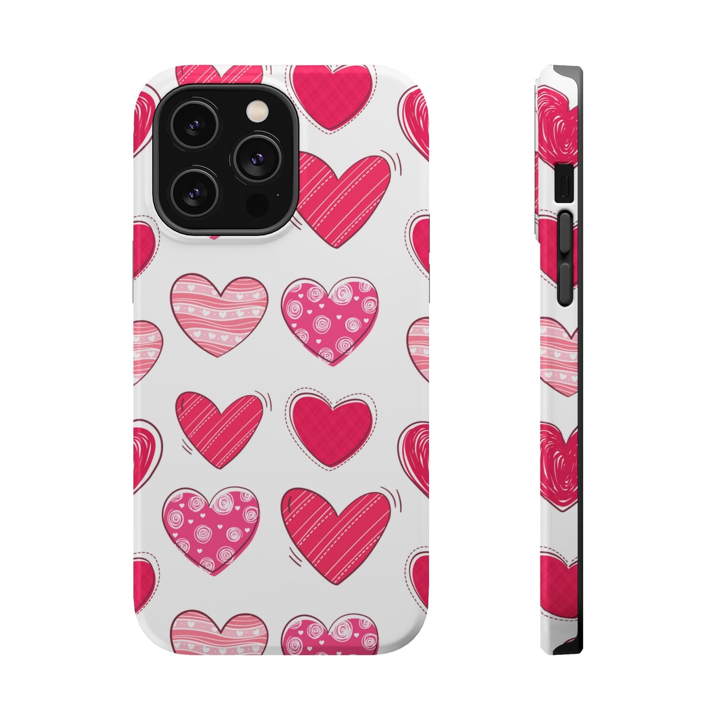 Playful Pink Hearts – MagSafe iPhone Case - BOGO Cases