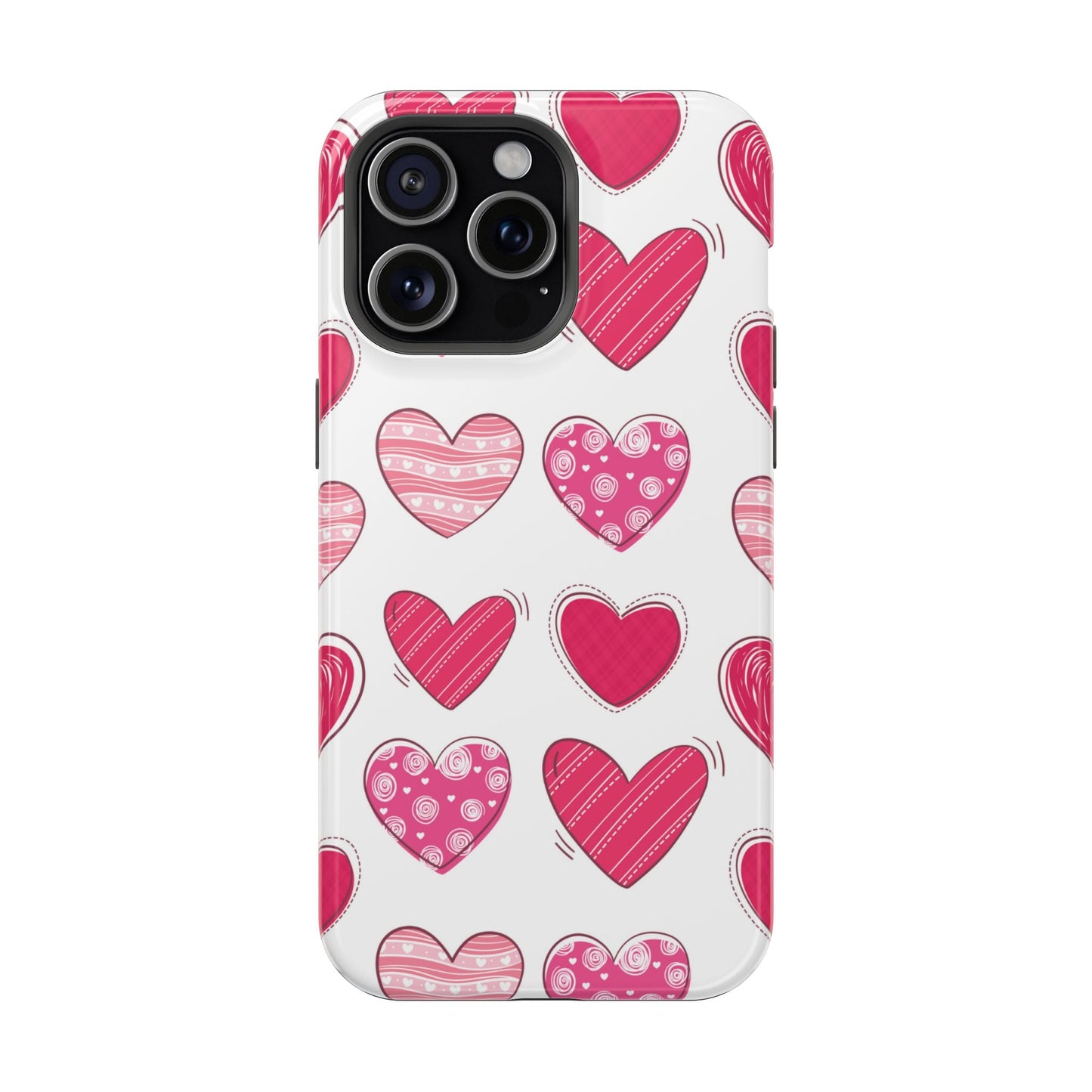 Playful Pink Hearts – MagSafe iPhone Case - BOGO Cases