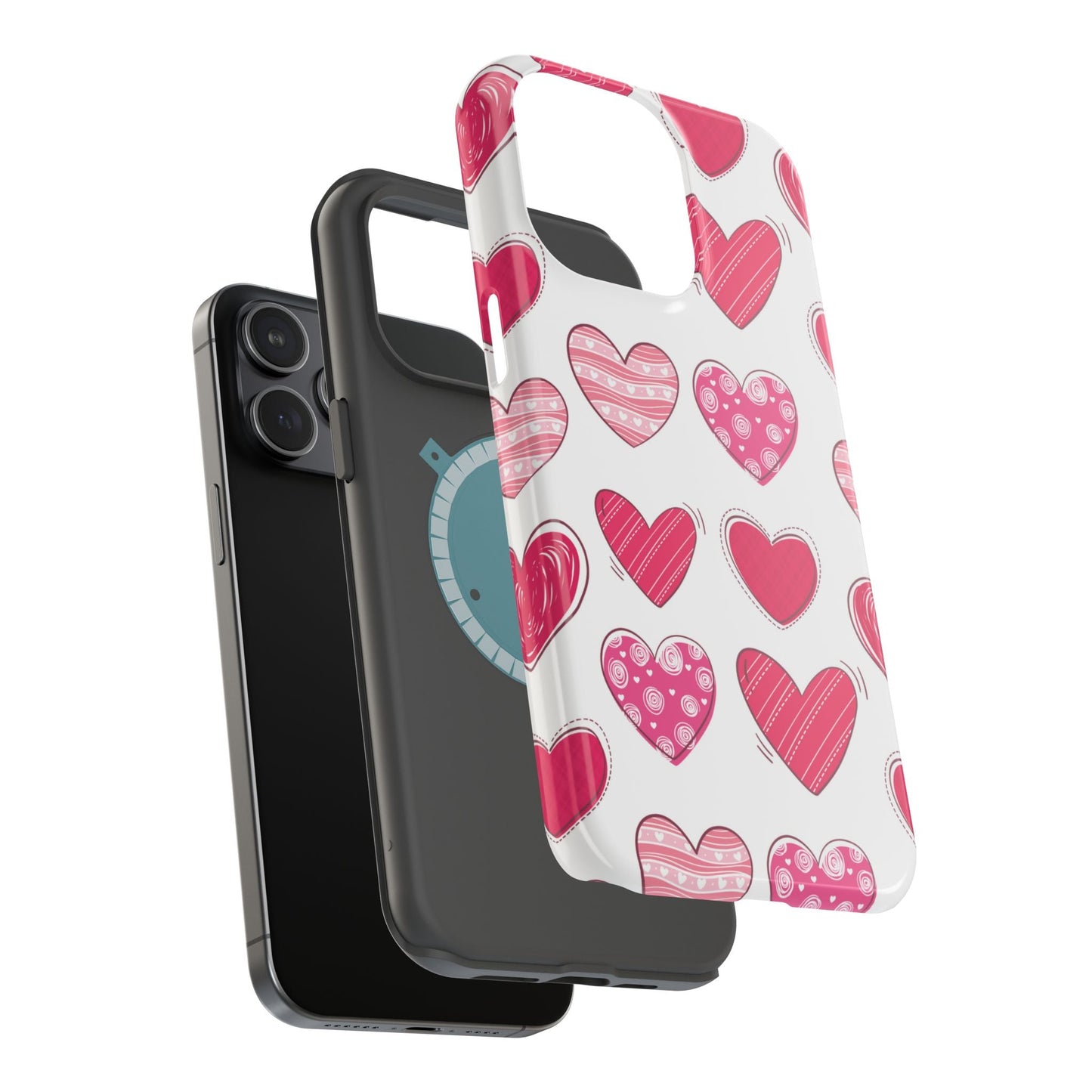 Playful Pink Hearts – MagSafe iPhone Case - BOGO Cases