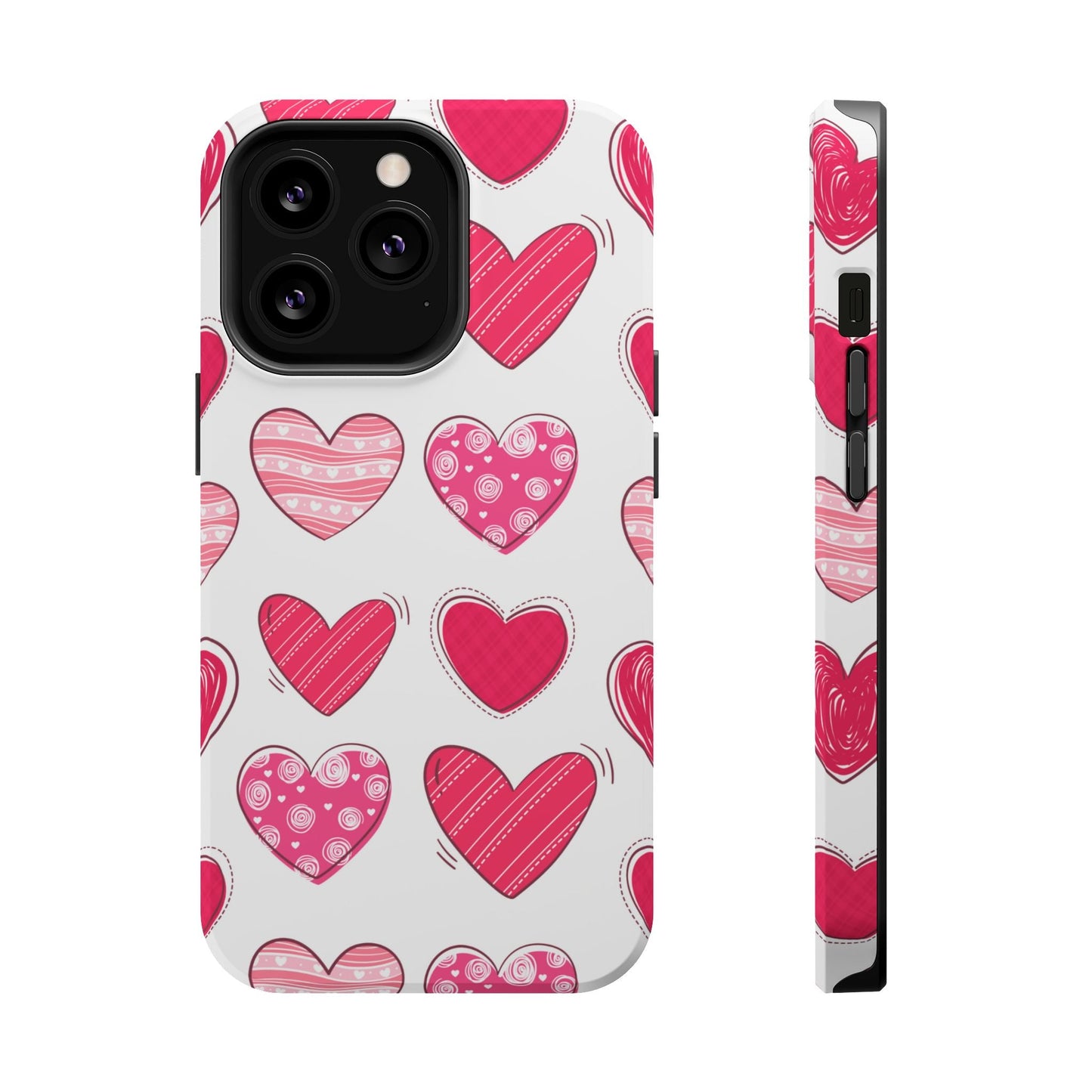 Playful Pink Hearts – MagSafe iPhone Case - BOGO Cases