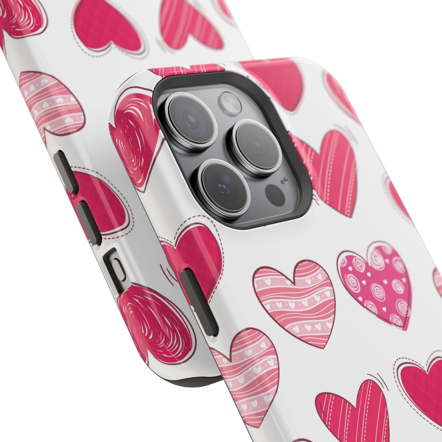 Playful Pink Hearts – MagSafe iPhone Case - BOGO Cases