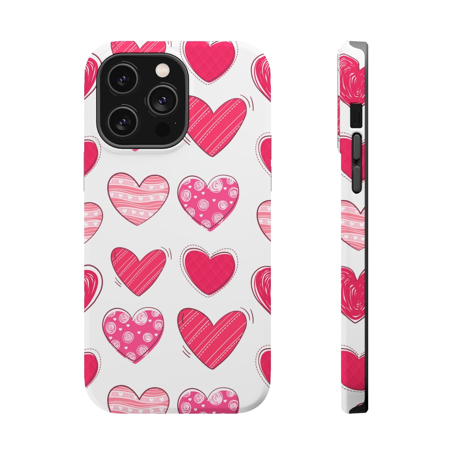 Playful Pink Hearts – MagSafe iPhone Case - BOGO Cases