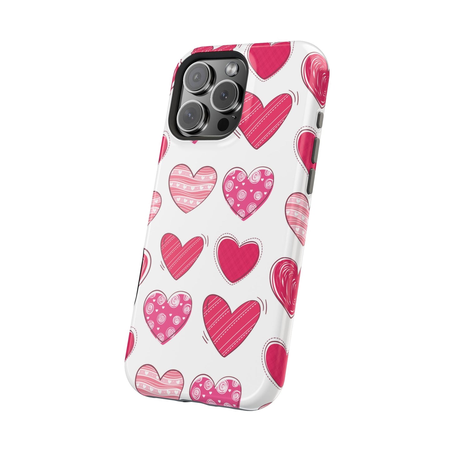 Playful Pink Hearts – MagSafe iPhone Case - BOGO Cases