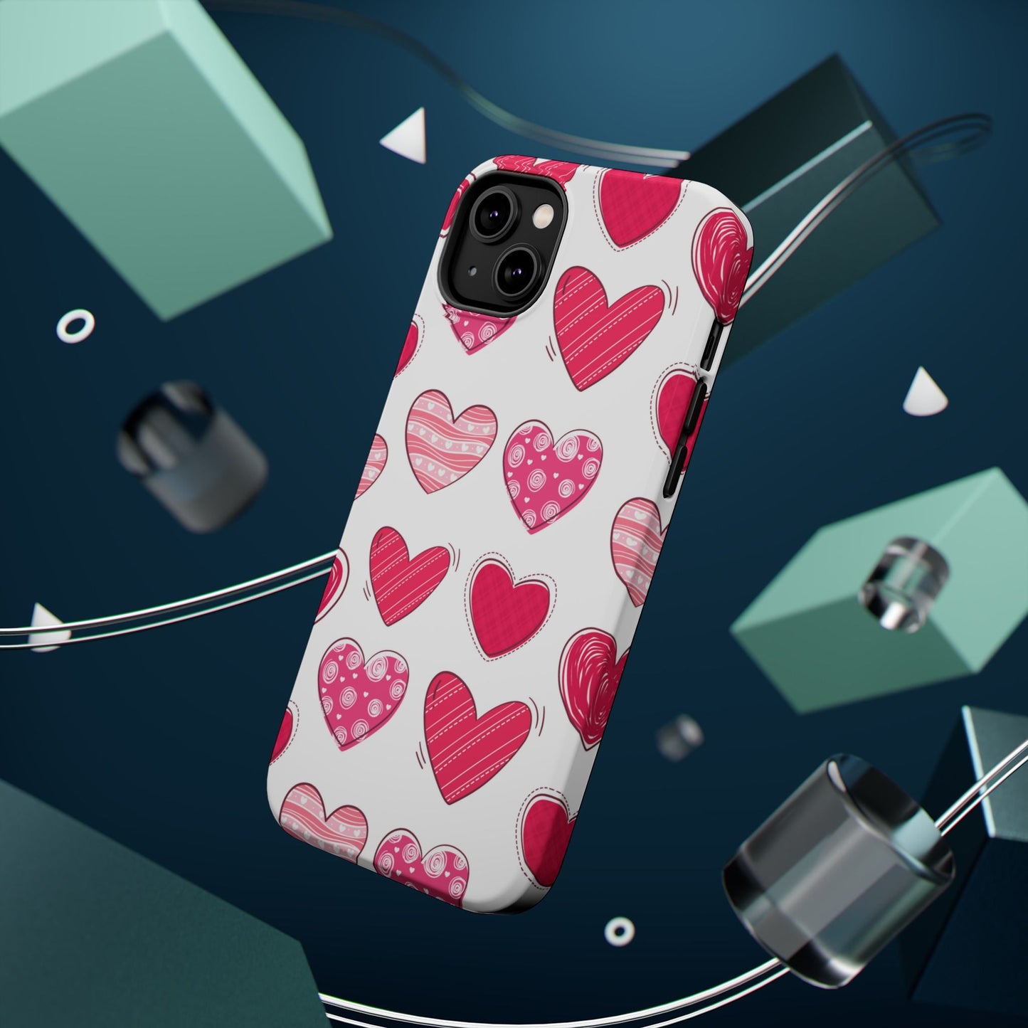 Playful Pink Hearts – MagSafe iPhone Case - BOGO Cases