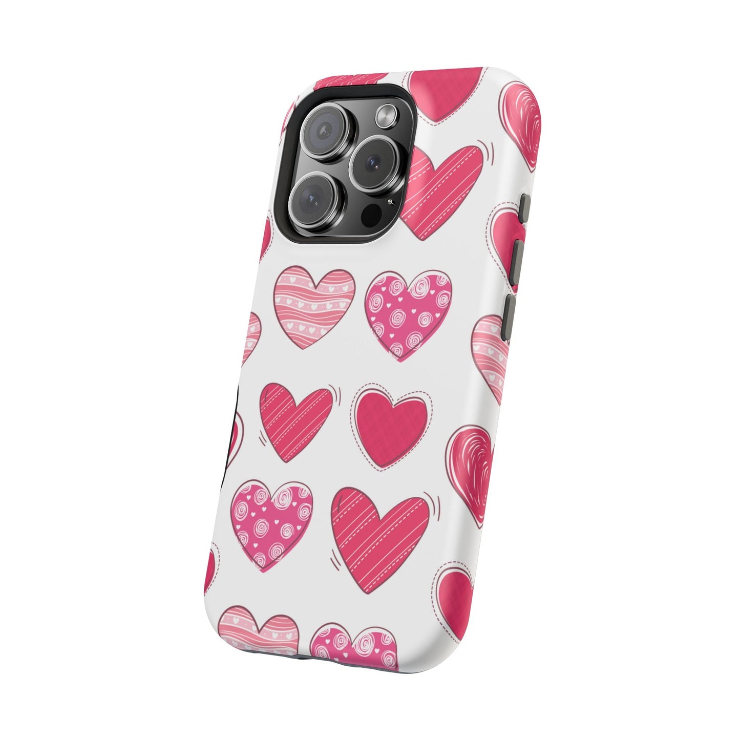 Playful Pink Hearts – MagSafe iPhone Case - BOGO Cases