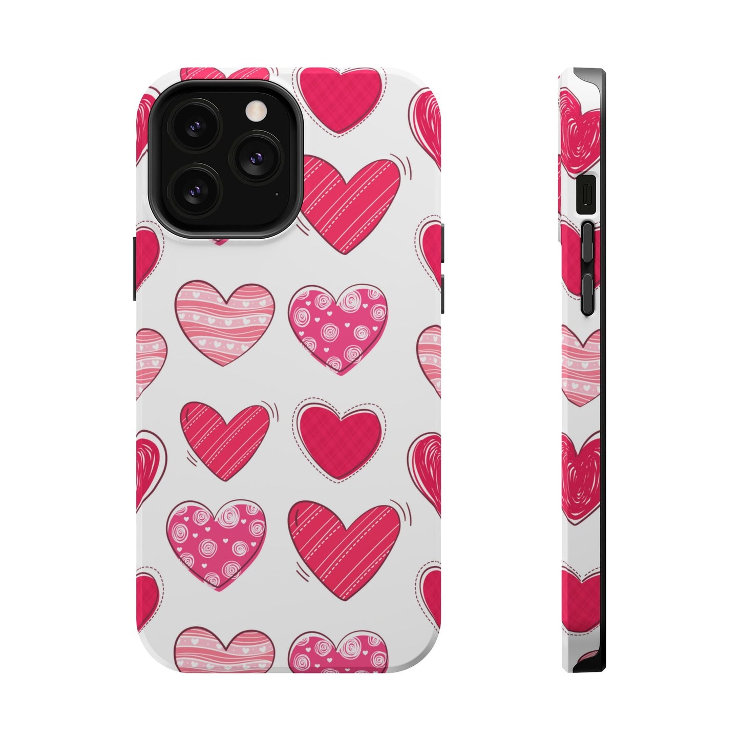 Playful Pink Hearts – MagSafe iPhone Case - BOGO Cases