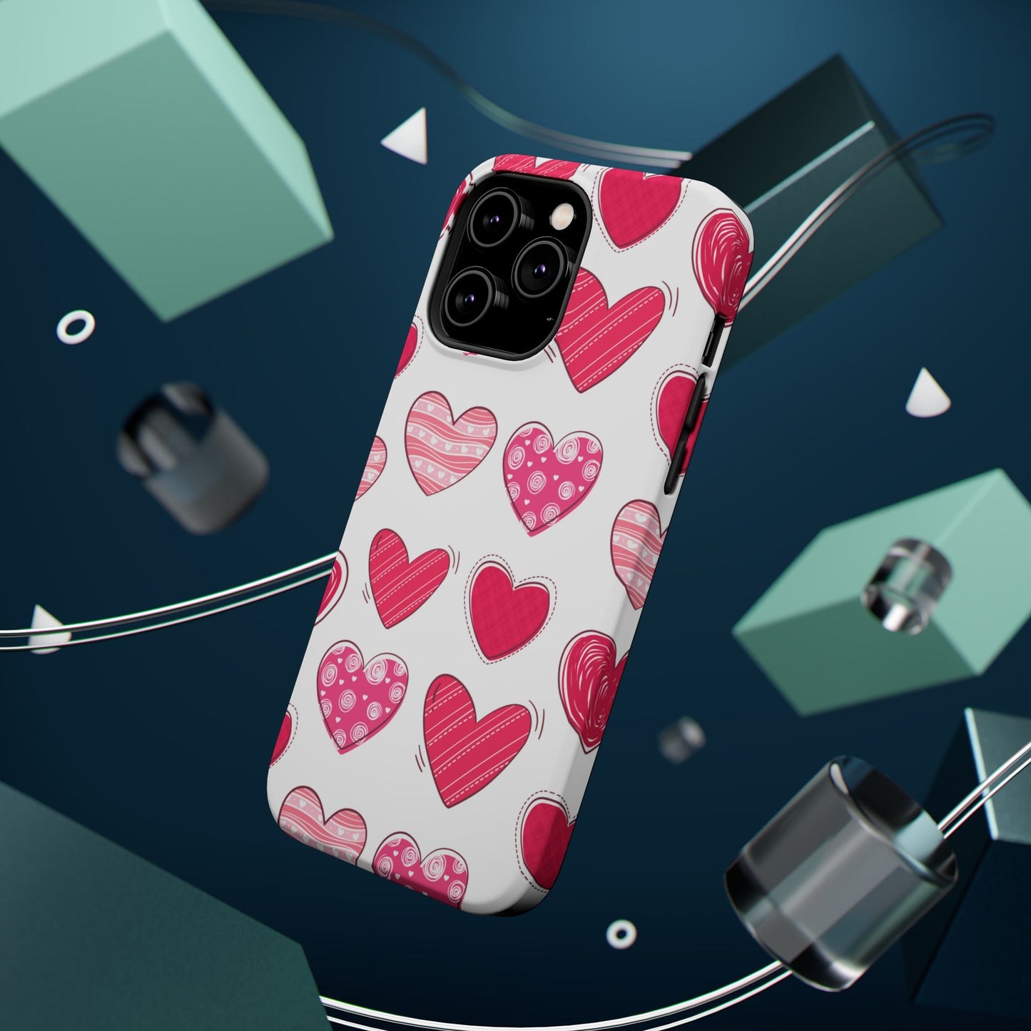 Playful Pink Hearts – MagSafe iPhone Case - BOGO Cases
