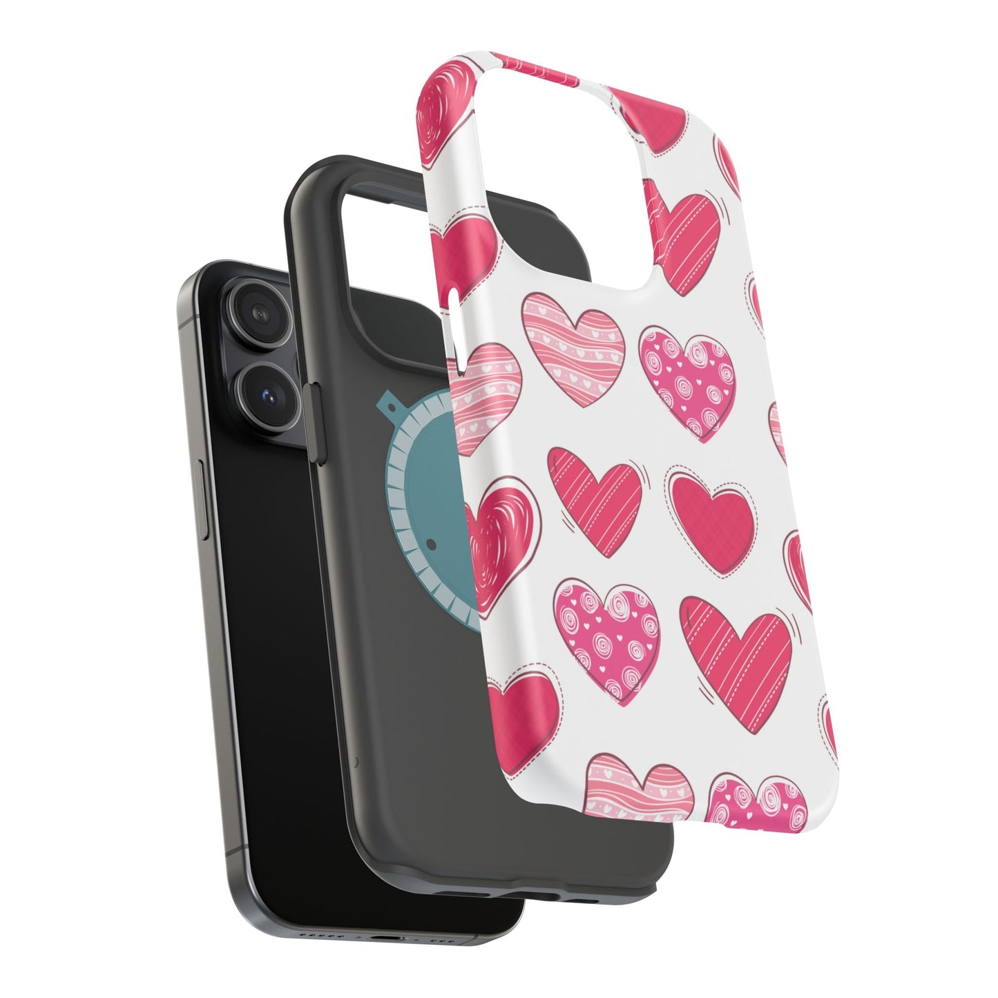 Playful Pink Hearts – MagSafe iPhone Case - BOGO Cases