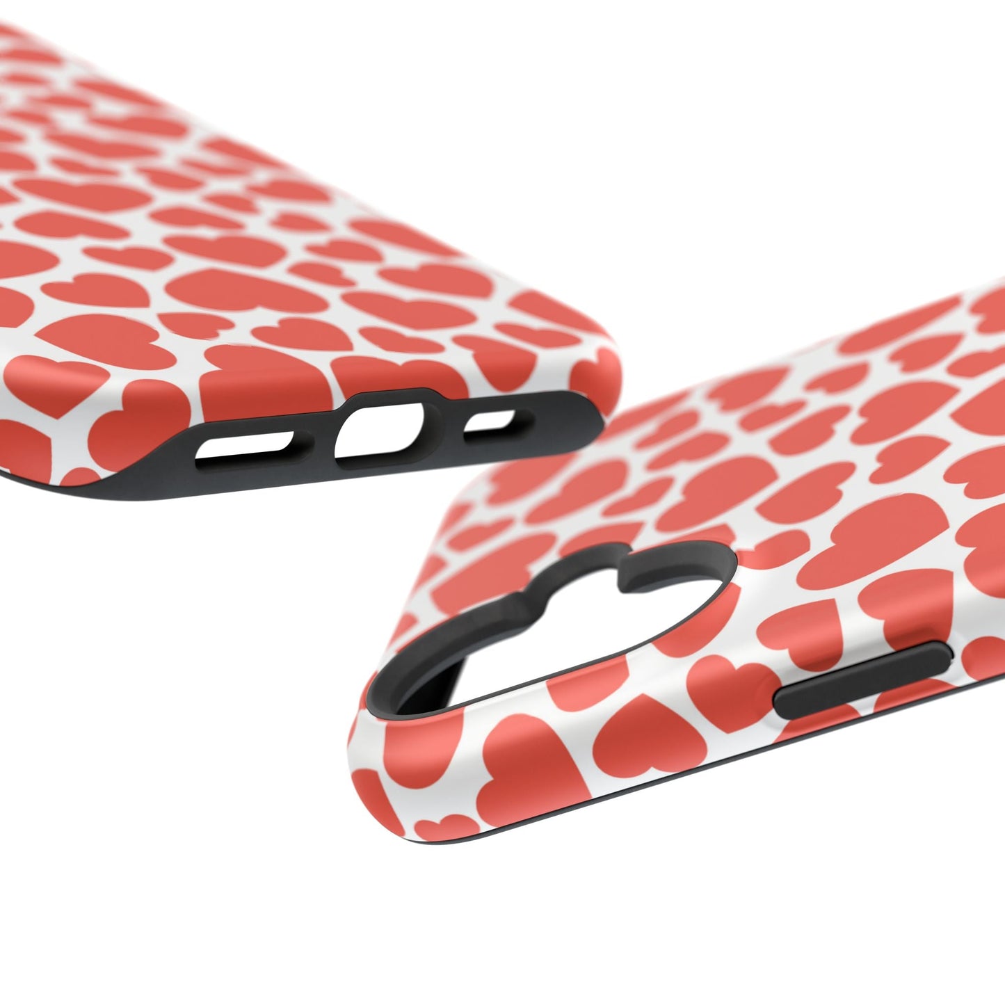 Playful White Hearts on Red MagSafe Case - BOGO Cases