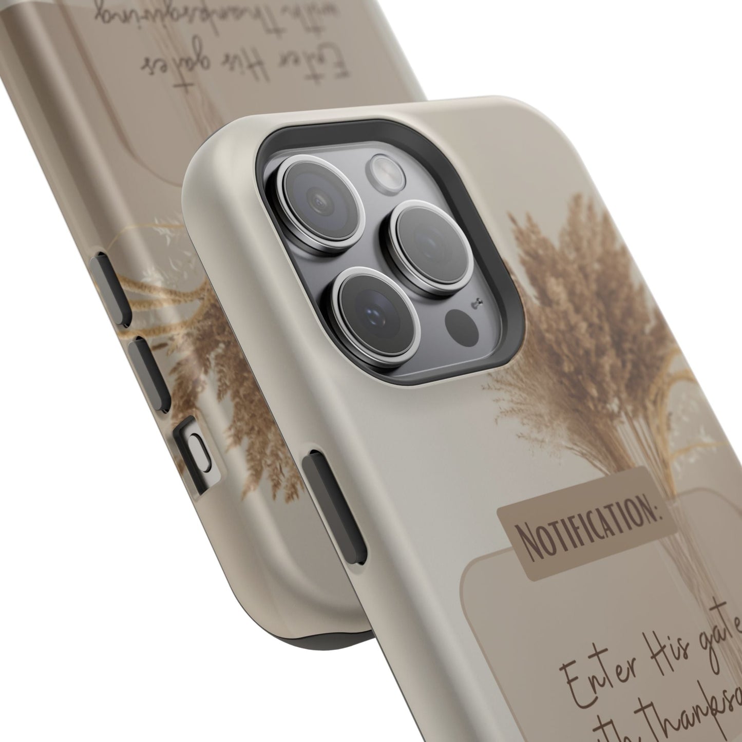Psalm 100:4 Neutral Aesthetic - MagSafe iPhone Case - BOGO Cases