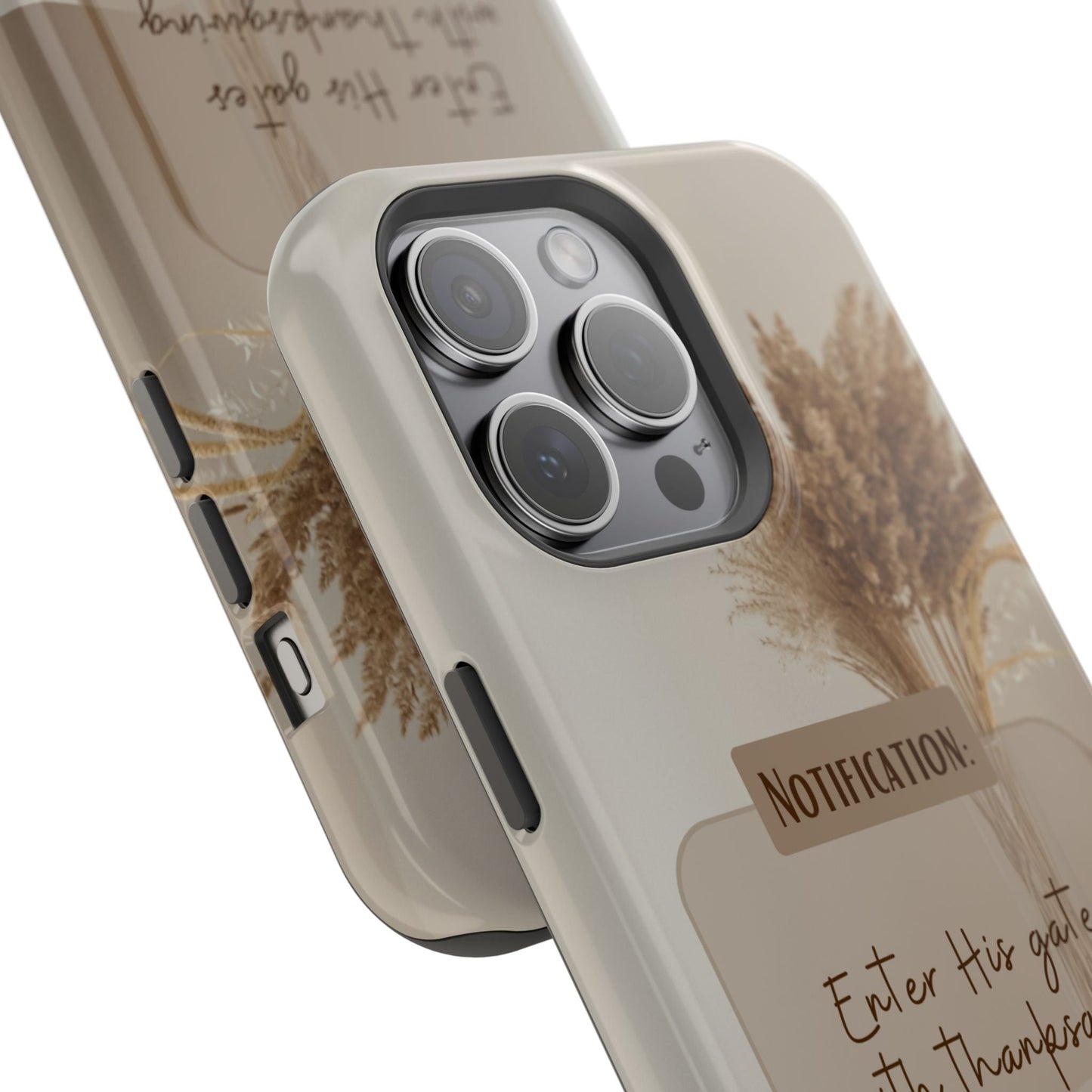 Psalm 100:4 Neutral Aesthetic - MagSafe iPhone Case - BOGO Cases