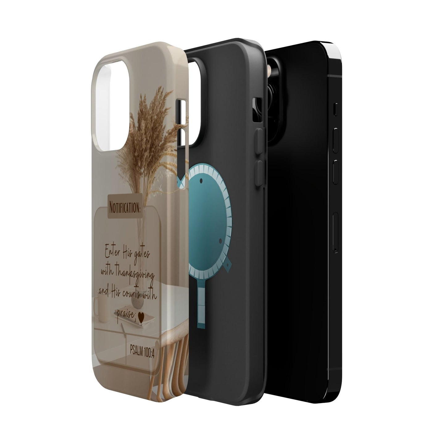 Psalm 100:4 Neutral Aesthetic - MagSafe iPhone Case - BOGO Cases