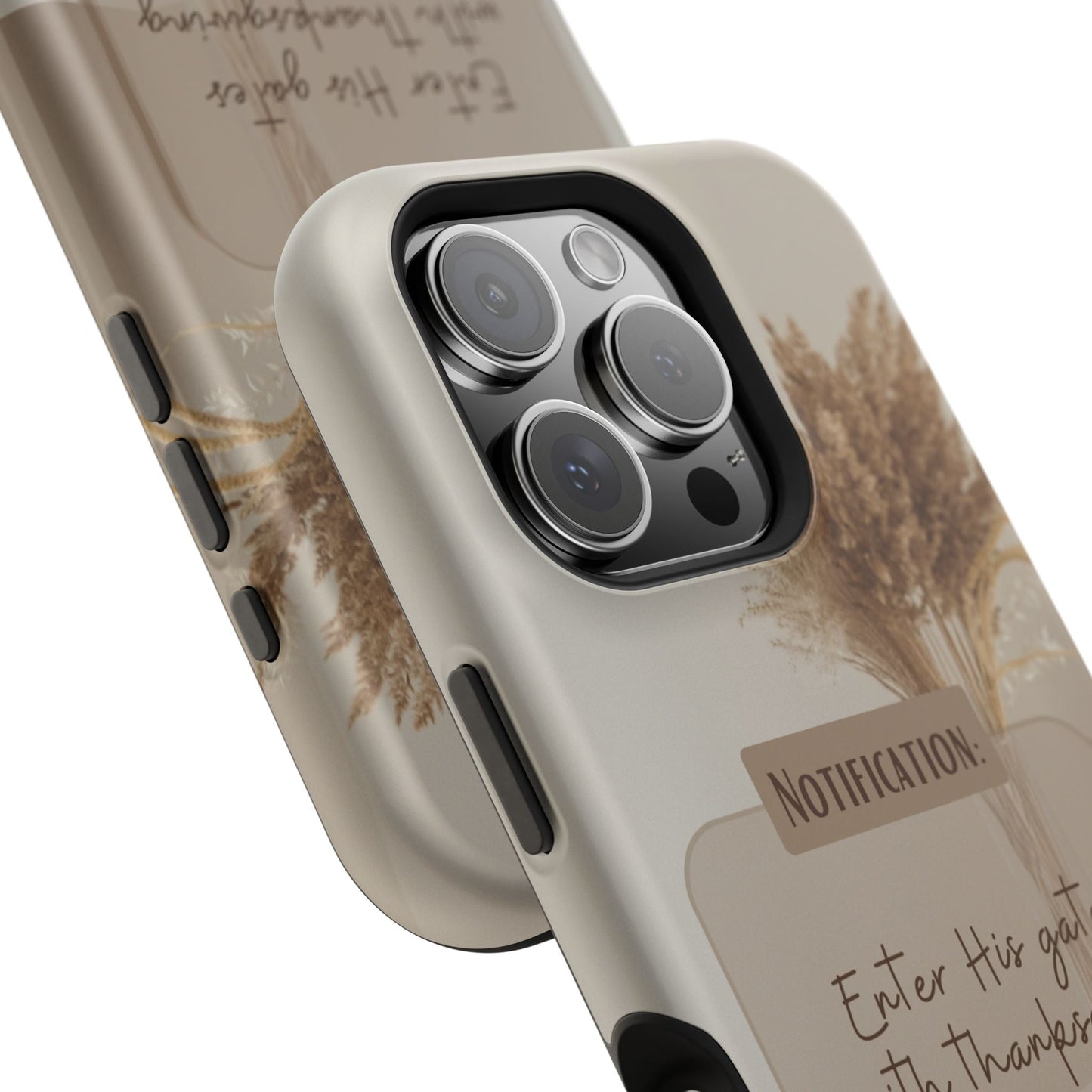 Psalm 100:4 Neutral Aesthetic - MagSafe iPhone Case - BOGO Cases