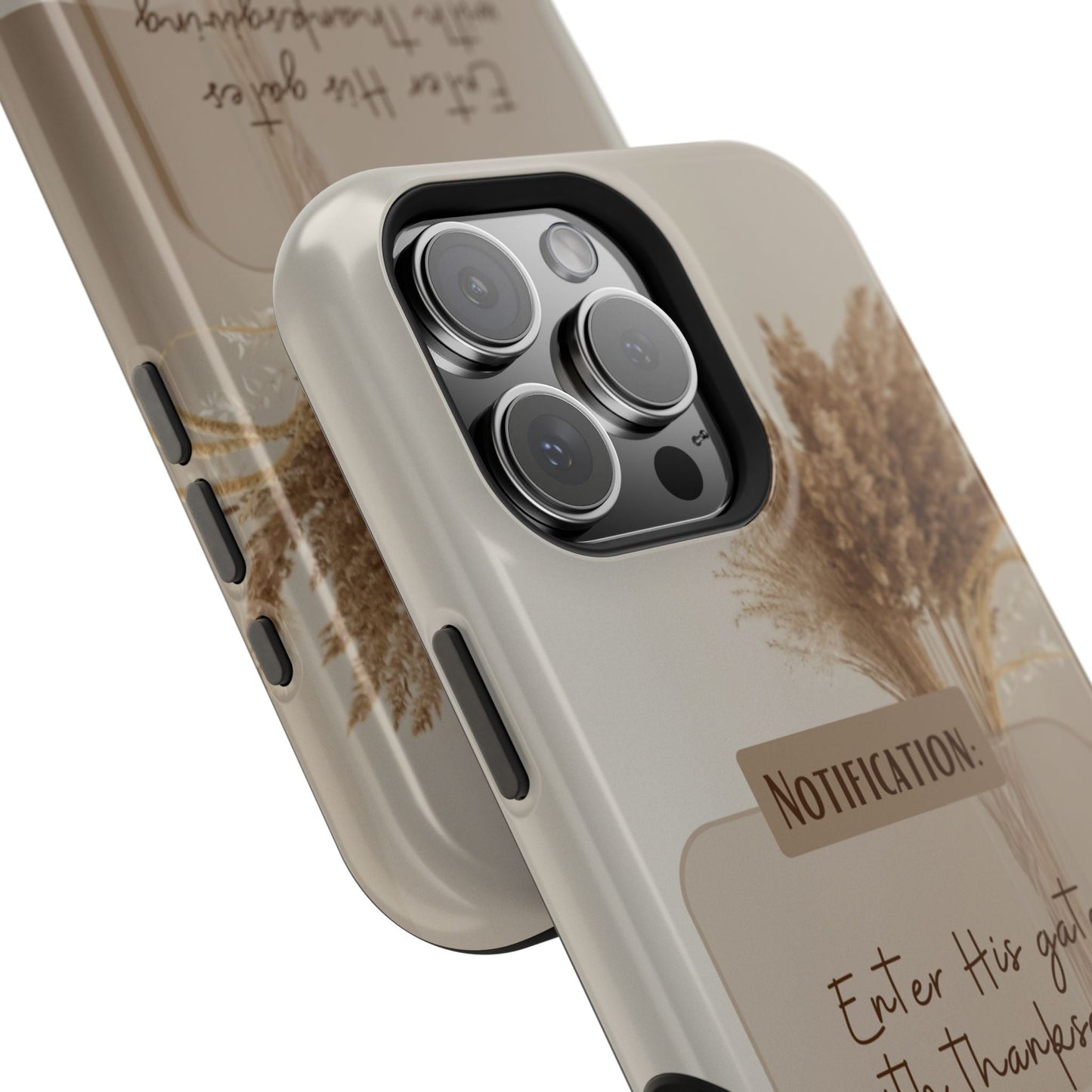 Psalm 100:4 Neutral Aesthetic - MagSafe iPhone Case - BOGO Cases