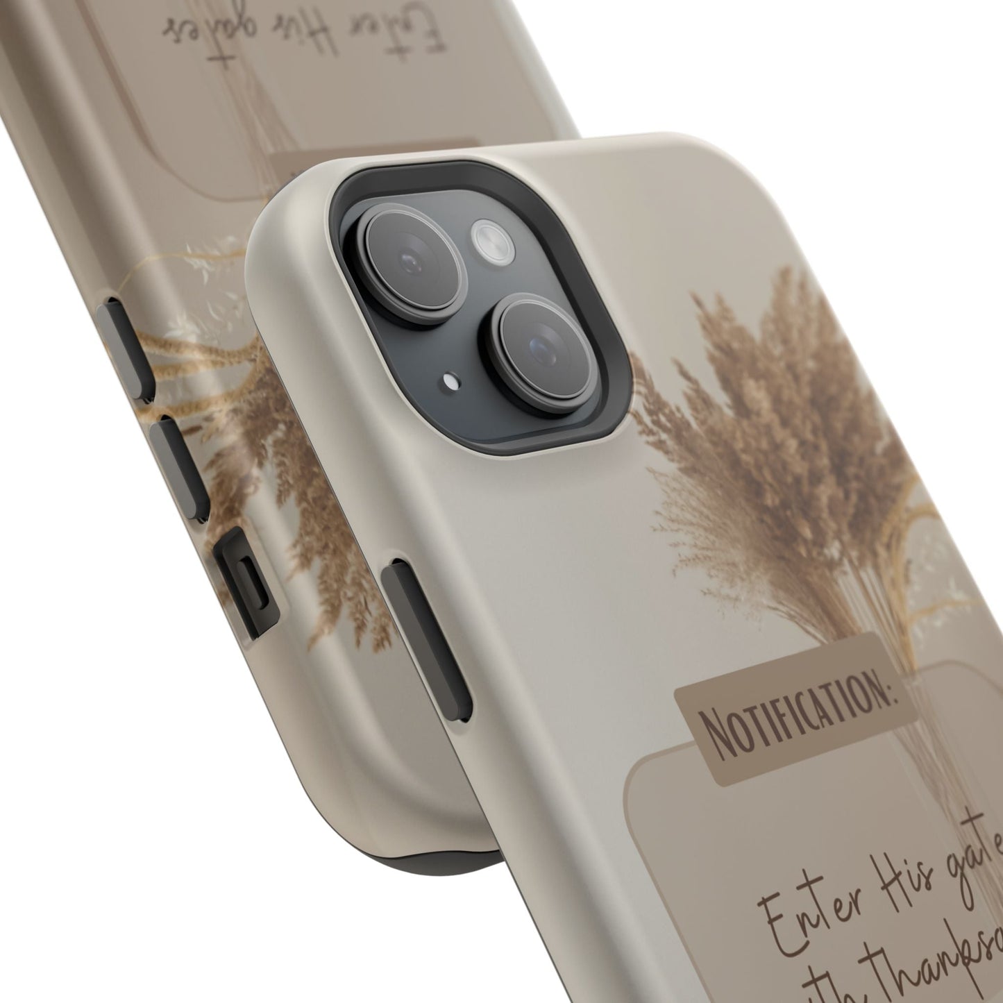Psalm 100:4 Neutral Aesthetic - MagSafe iPhone Case - BOGO Cases
