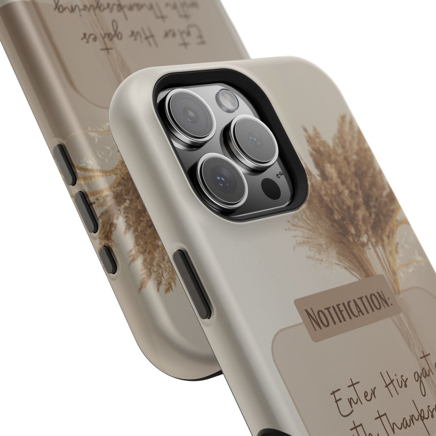 Psalm 100:4 Neutral Aesthetic - MagSafe iPhone Case - BOGO Cases