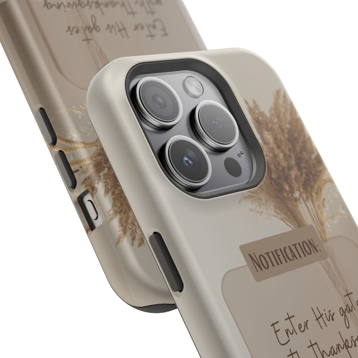 Psalm 100:4 Neutral Aesthetic - MagSafe iPhone Case - BOGO Cases