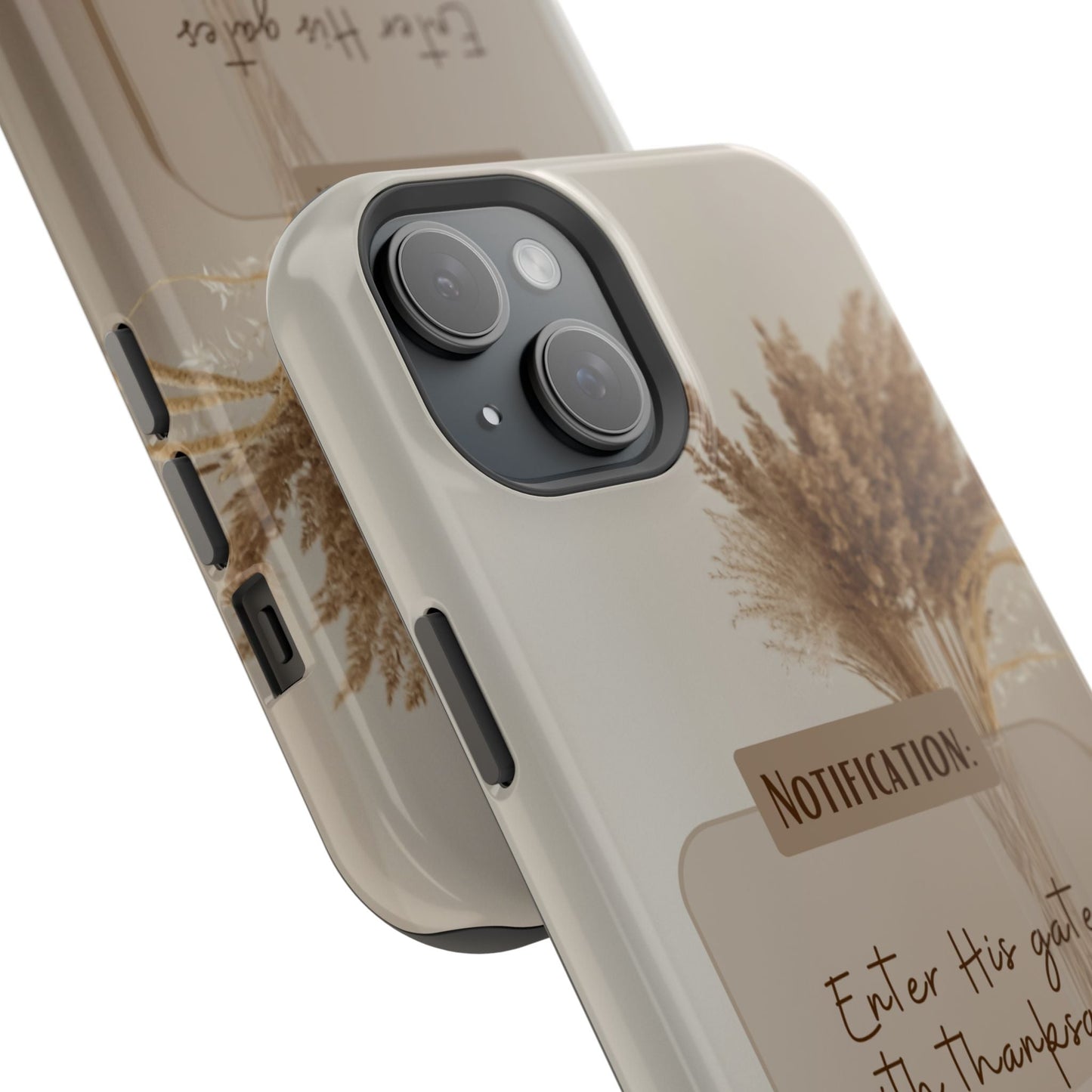 Psalm 100:4 Neutral Aesthetic - MagSafe iPhone Case - BOGO Cases