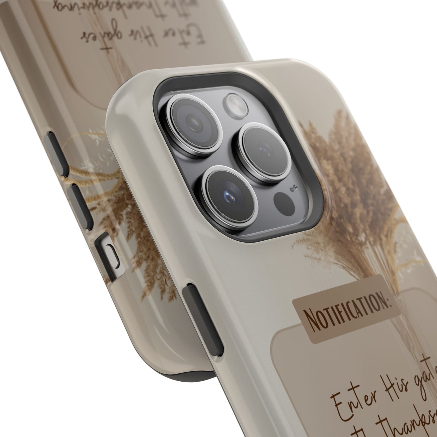 Psalm 100:4 Neutral Aesthetic - MagSafe iPhone Case - BOGO Cases