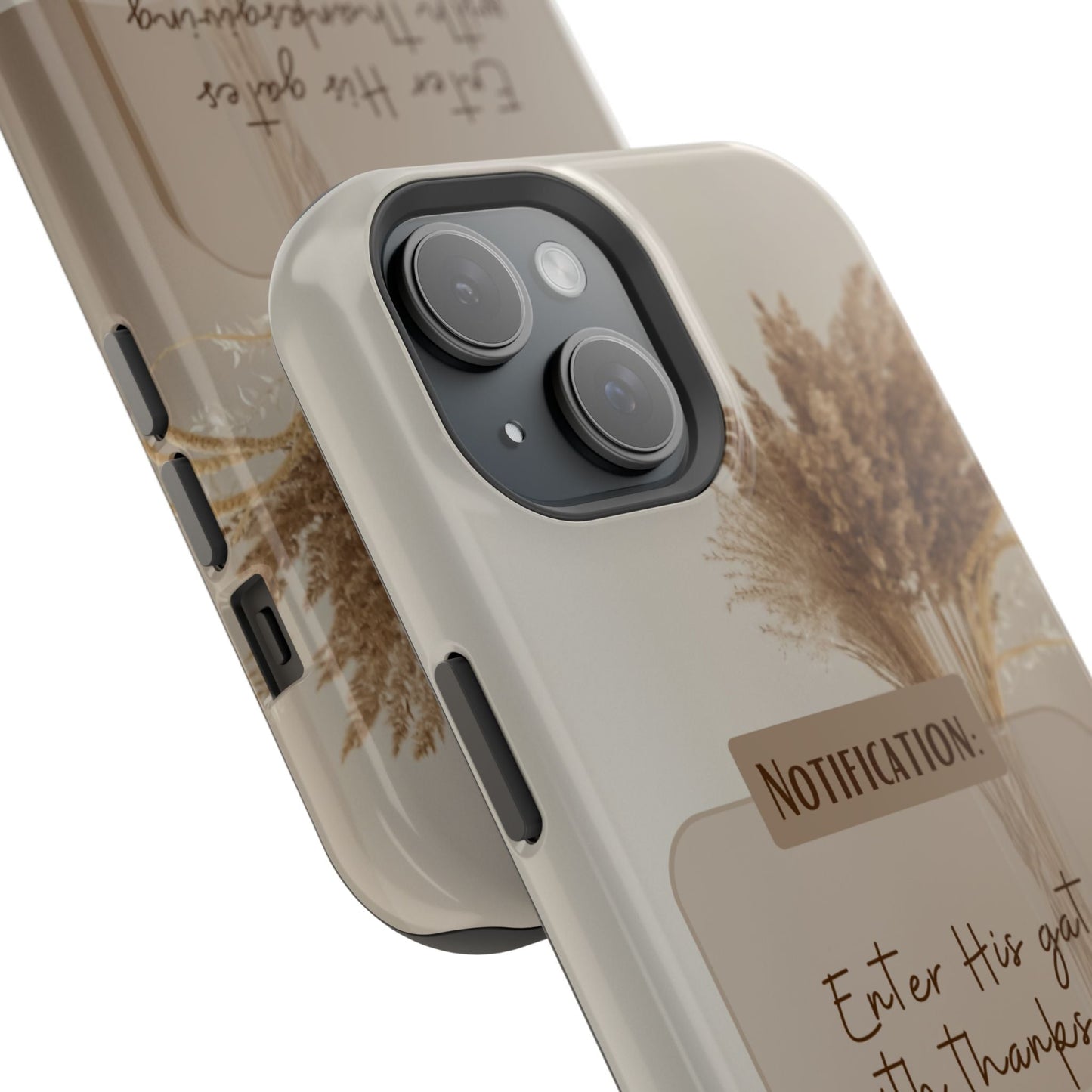 Psalm 100:4 Neutral Aesthetic - MagSafe iPhone Case - BOGO Cases