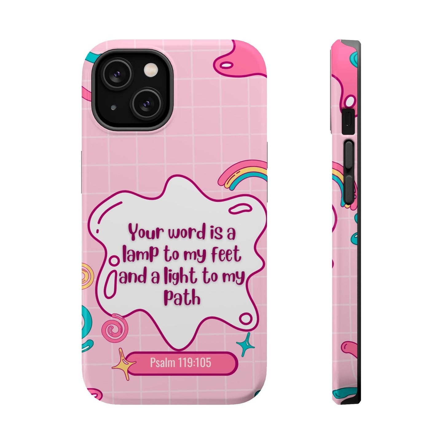 Psalm 119:105 Cute Aesthetic - MagSafe iPhone Case - BOGO Cases