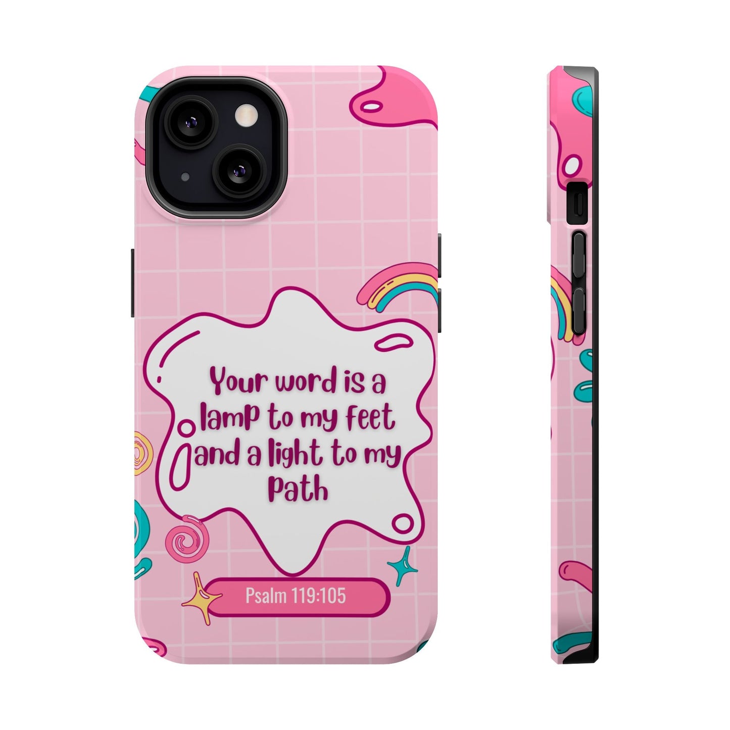 Psalm 119:105 Cute Aesthetic - MagSafe iPhone Case - BOGO Cases