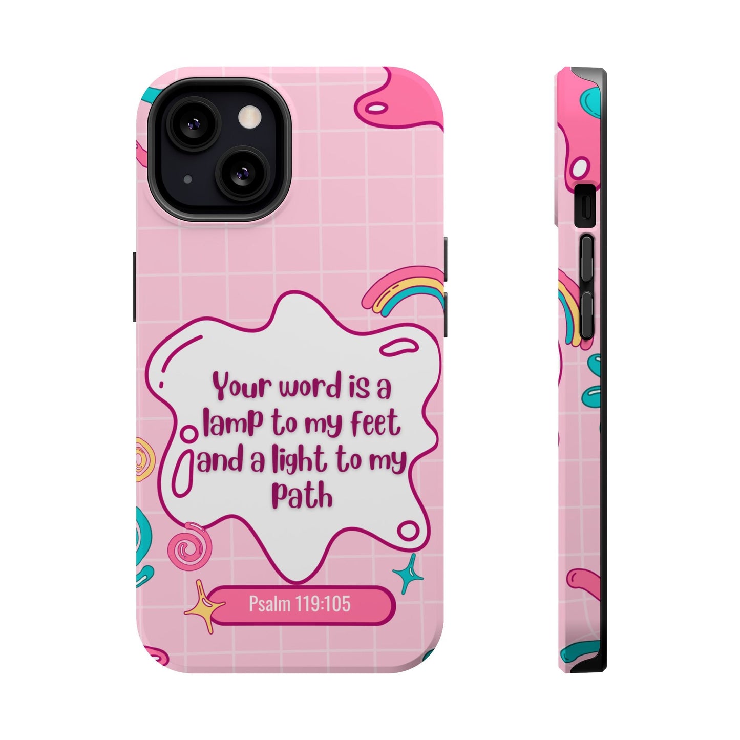 Psalm 119:105 Cute Aesthetic - MagSafe iPhone Case - BOGO Cases