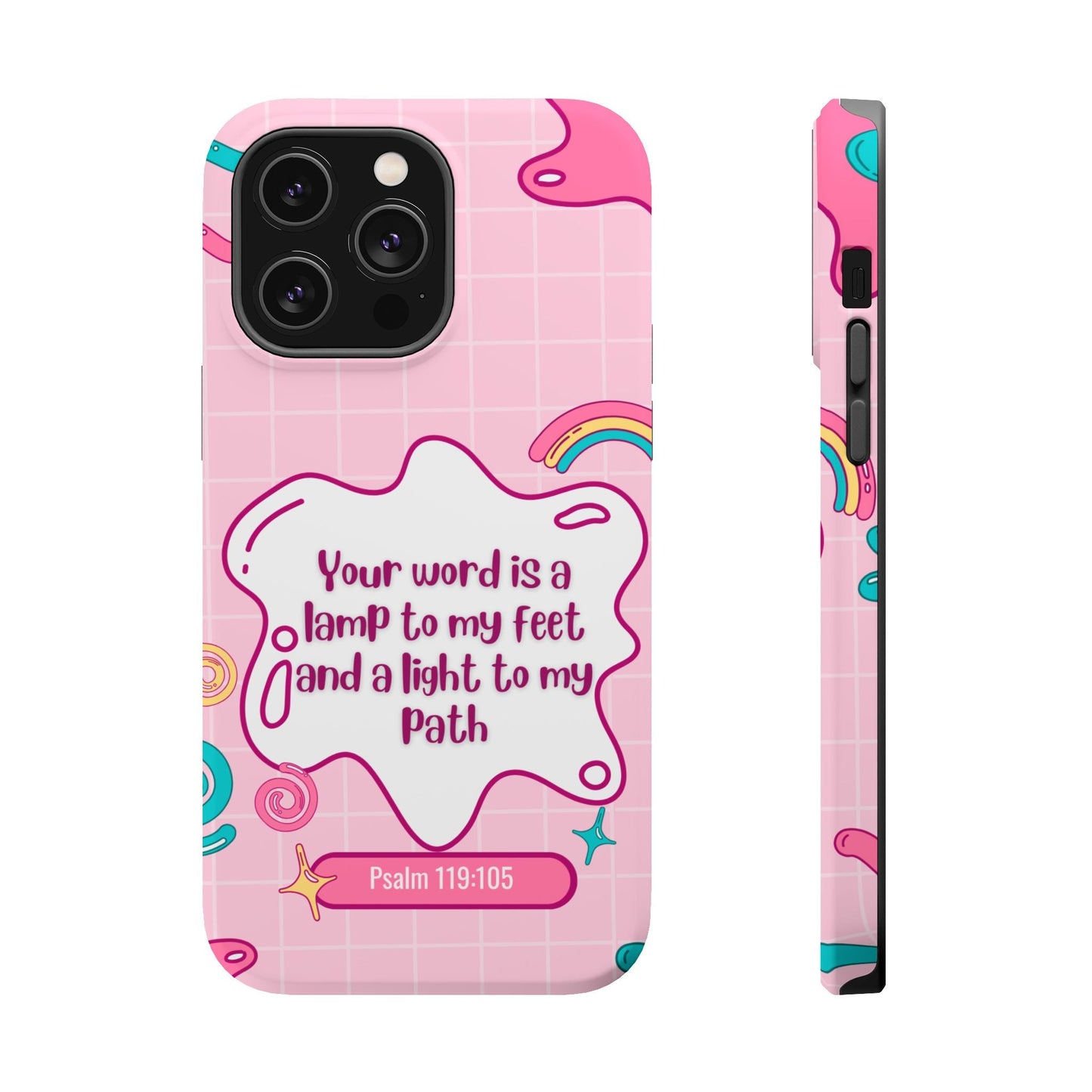Psalm 119:105 Cute Aesthetic - MagSafe iPhone Case - BOGO Cases