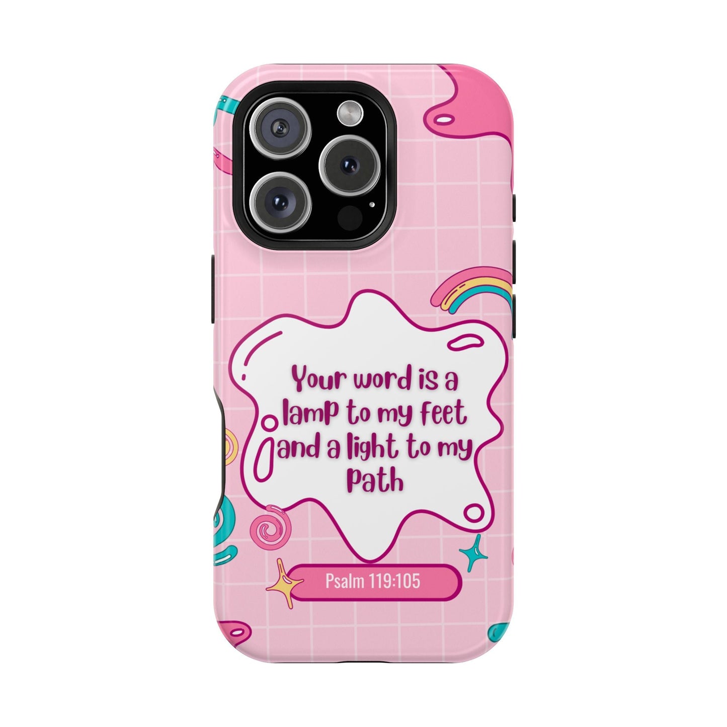 Psalm 119:105 Cute Aesthetic - MagSafe iPhone Case - BOGO Cases