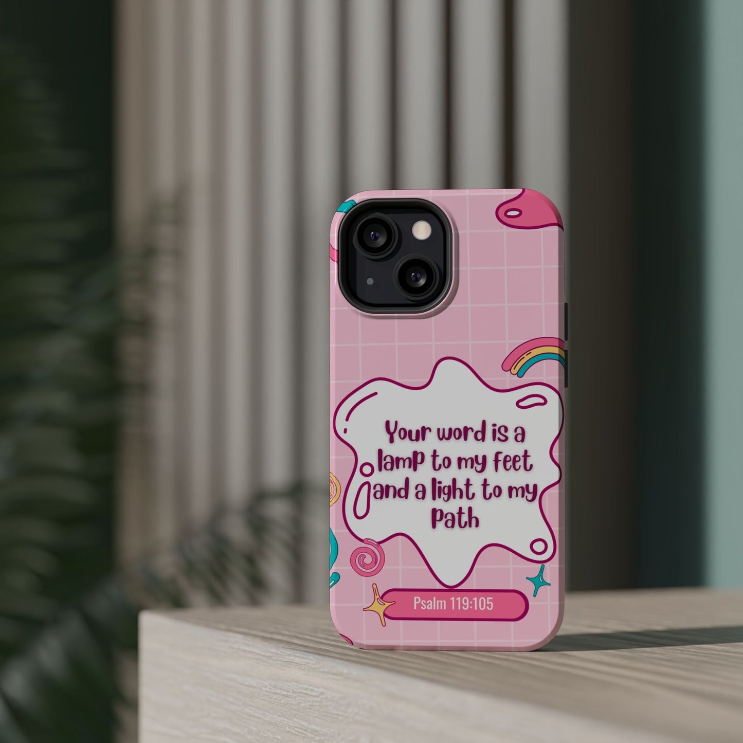 Psalm 119:105 Cute Aesthetic - MagSafe iPhone Case - BOGO Cases