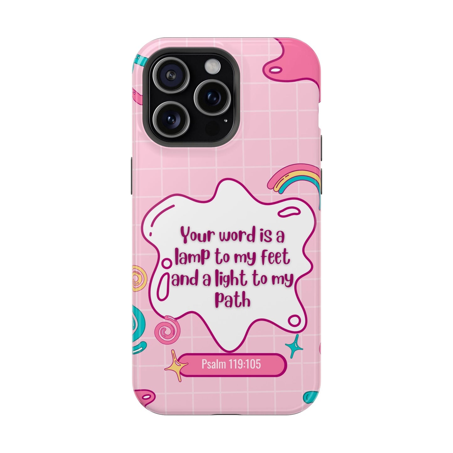Psalm 119:105 Cute Aesthetic - MagSafe iPhone Case - BOGO Cases
