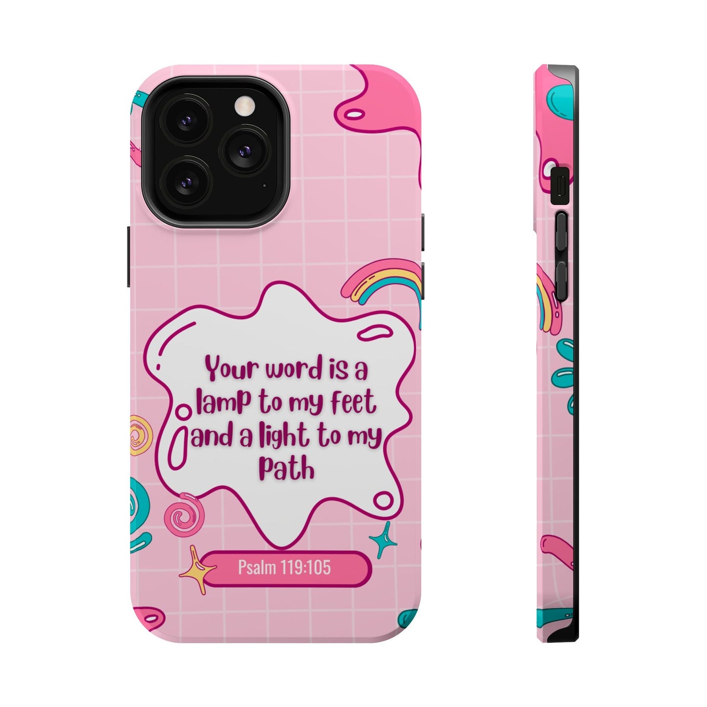 Psalm 119:105 Cute Aesthetic - MagSafe iPhone Case - BOGO Cases
