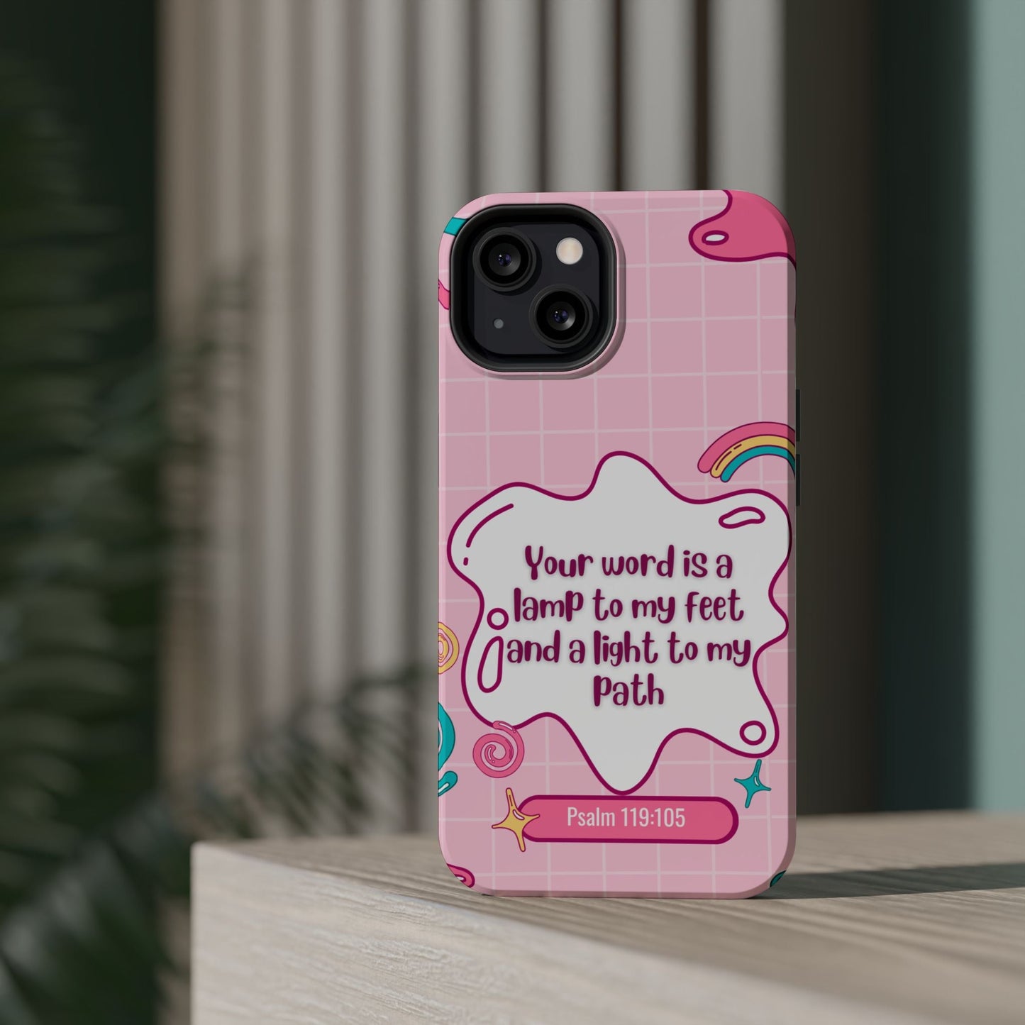 Psalm 119:105 Cute Aesthetic - MagSafe iPhone Case - BOGO Cases