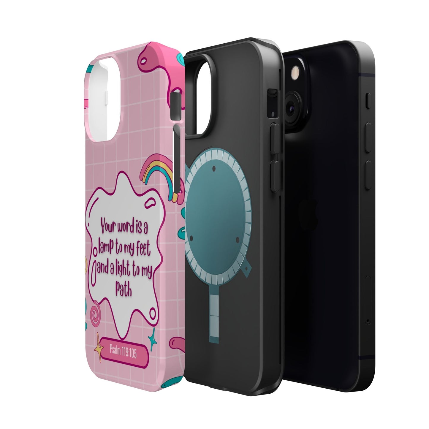 Psalm 119:105 Cute Aesthetic - MagSafe iPhone Case - BOGO Cases