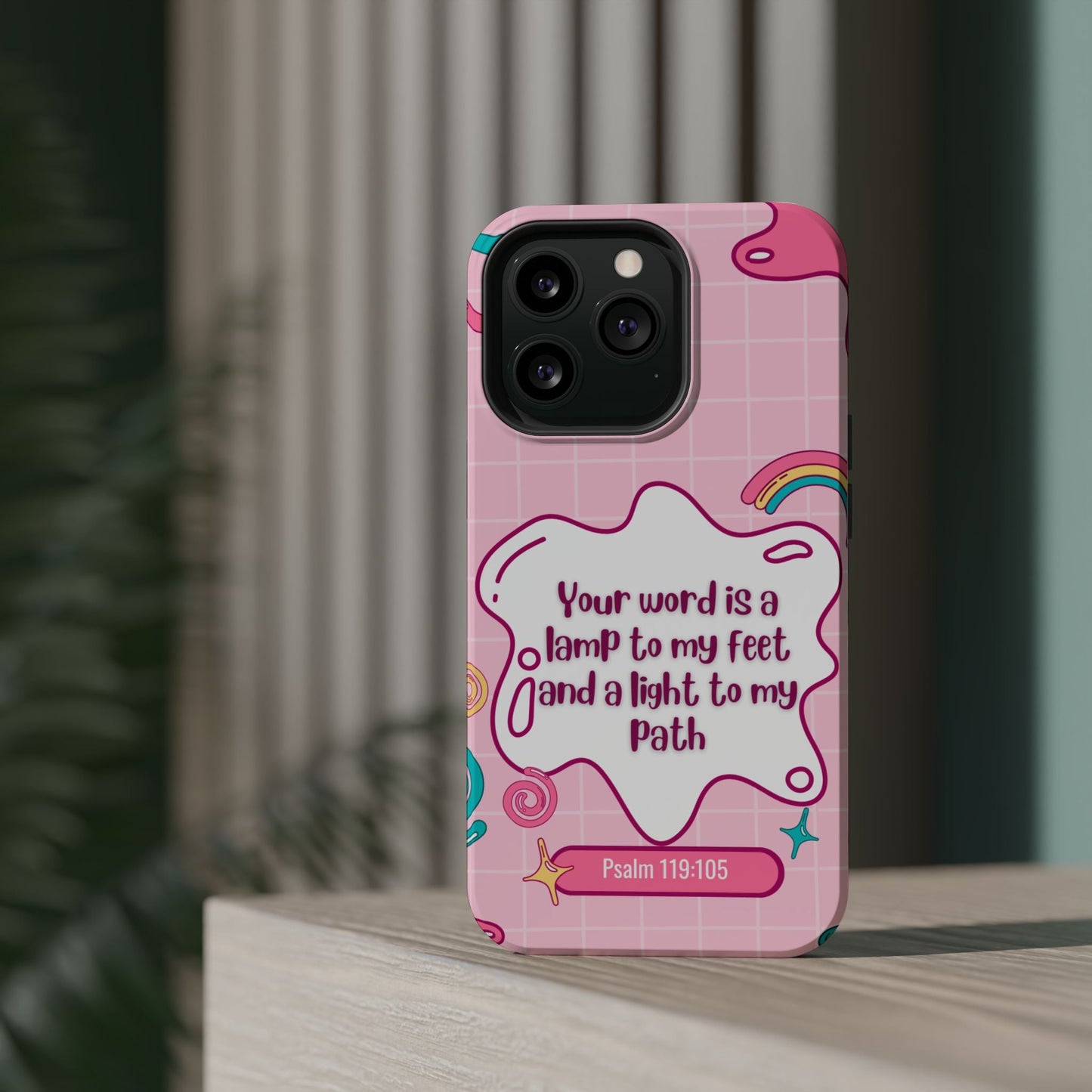 Psalm 119:105 Cute Aesthetic - MagSafe iPhone Case - BOGO Cases