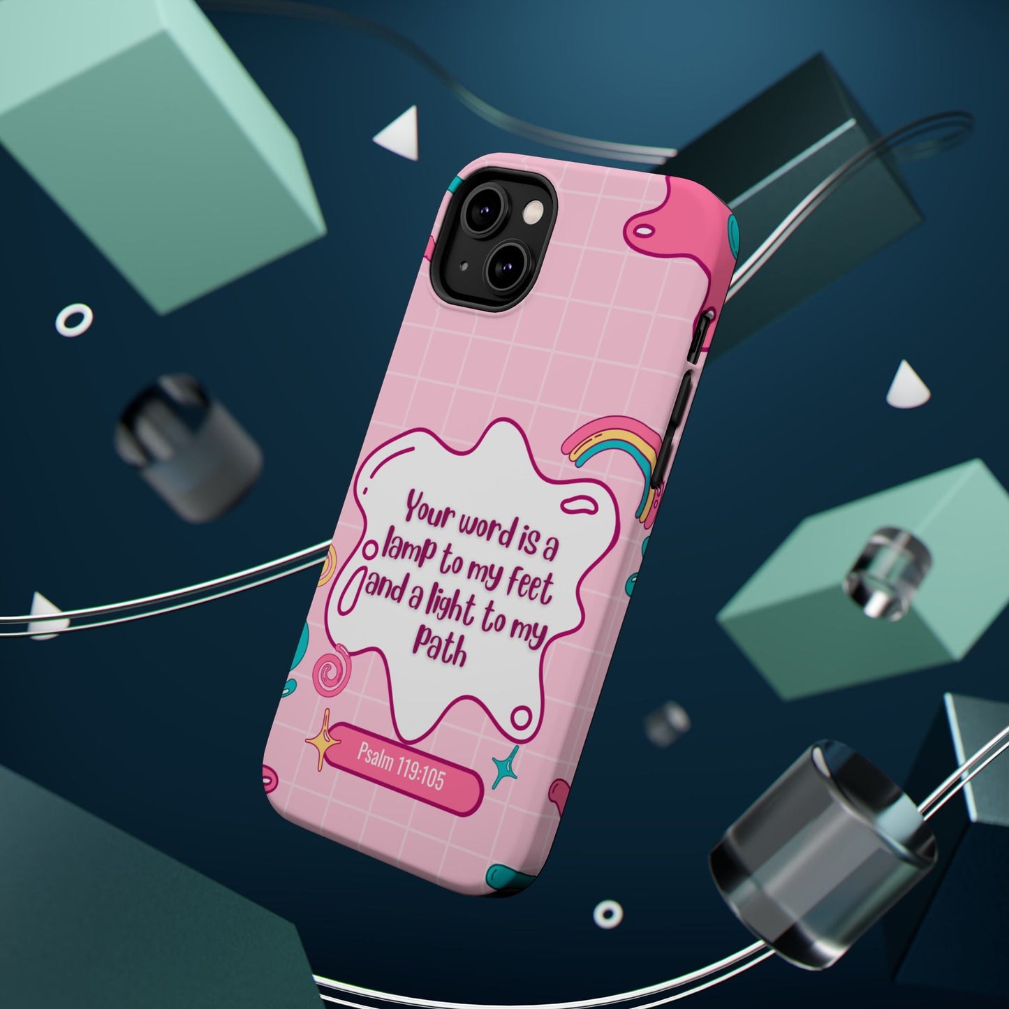 Psalm 119:105 Cute Aesthetic - MagSafe iPhone Case - BOGO Cases