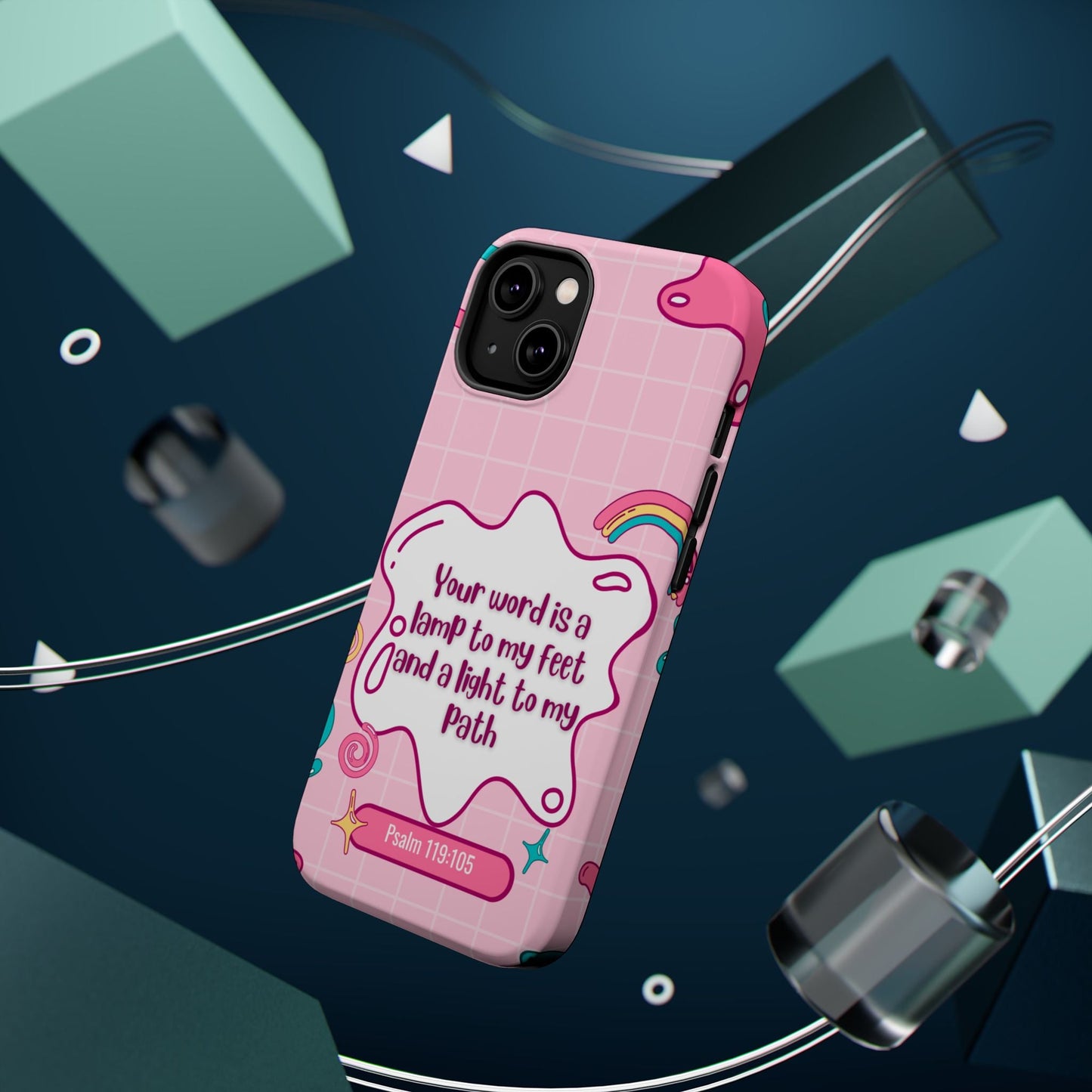 Psalm 119:105 Cute Aesthetic - MagSafe iPhone Case - BOGO Cases