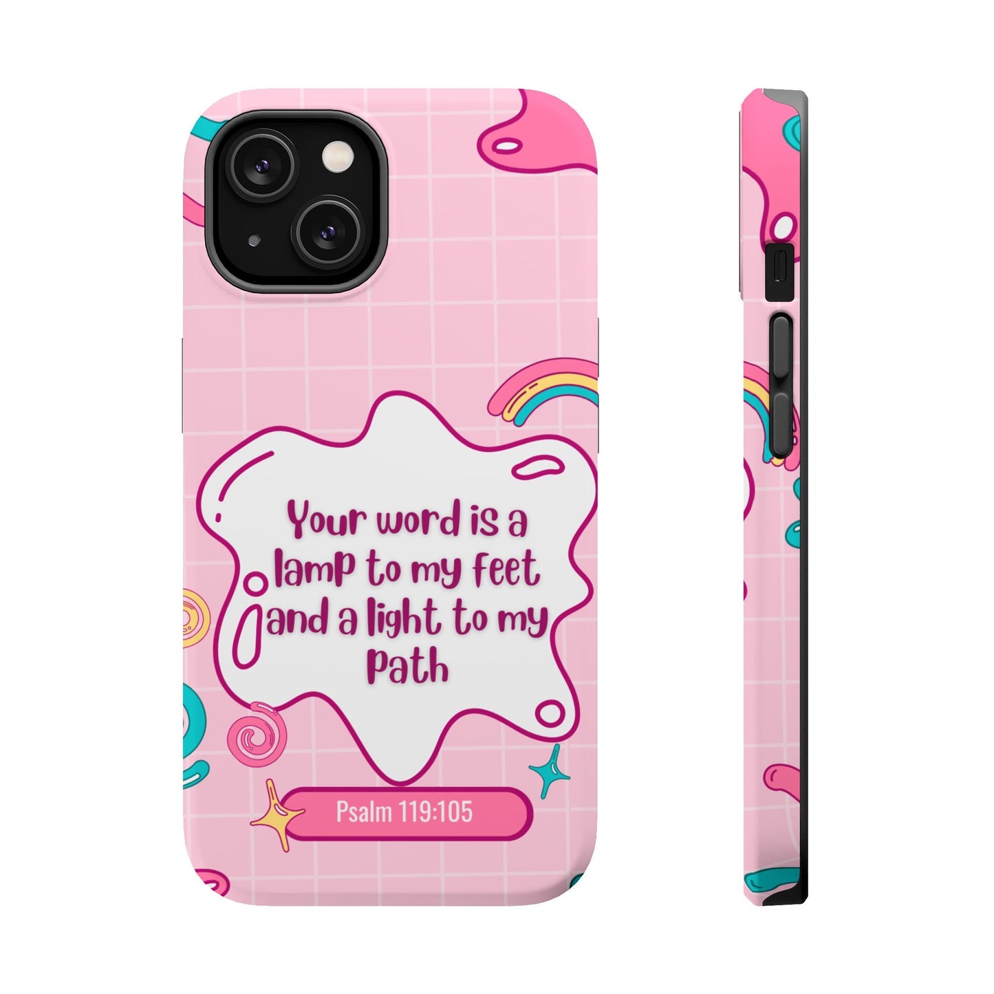 Psalm 119:105 Cute Aesthetic - MagSafe iPhone Case - BOGO Cases