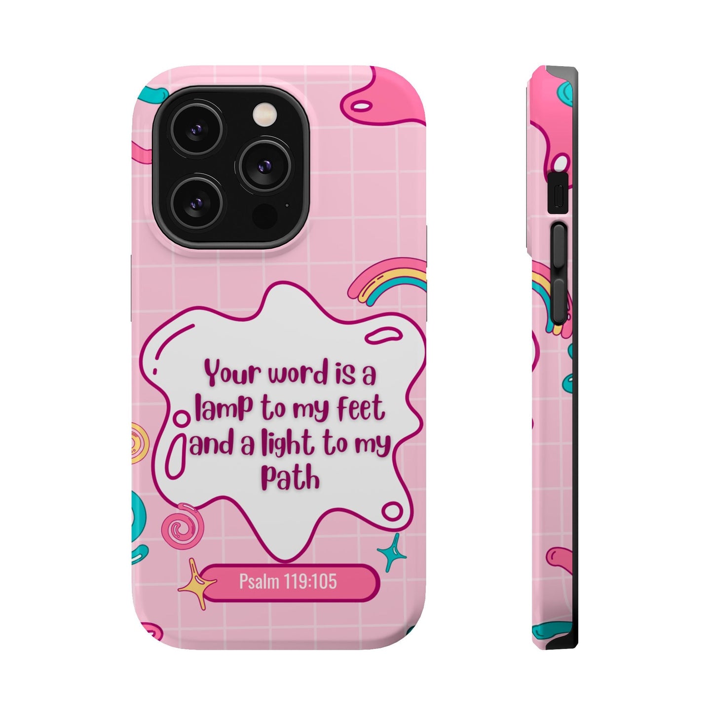 Psalm 119:105 Cute Aesthetic - MagSafe iPhone Case - BOGO Cases