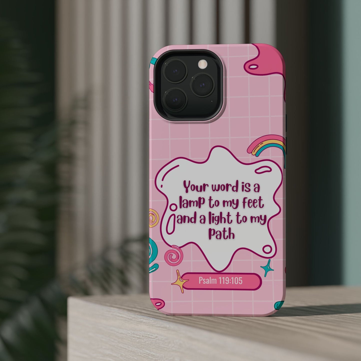 Psalm 119:105 Cute Aesthetic - MagSafe iPhone Case - BOGO Cases