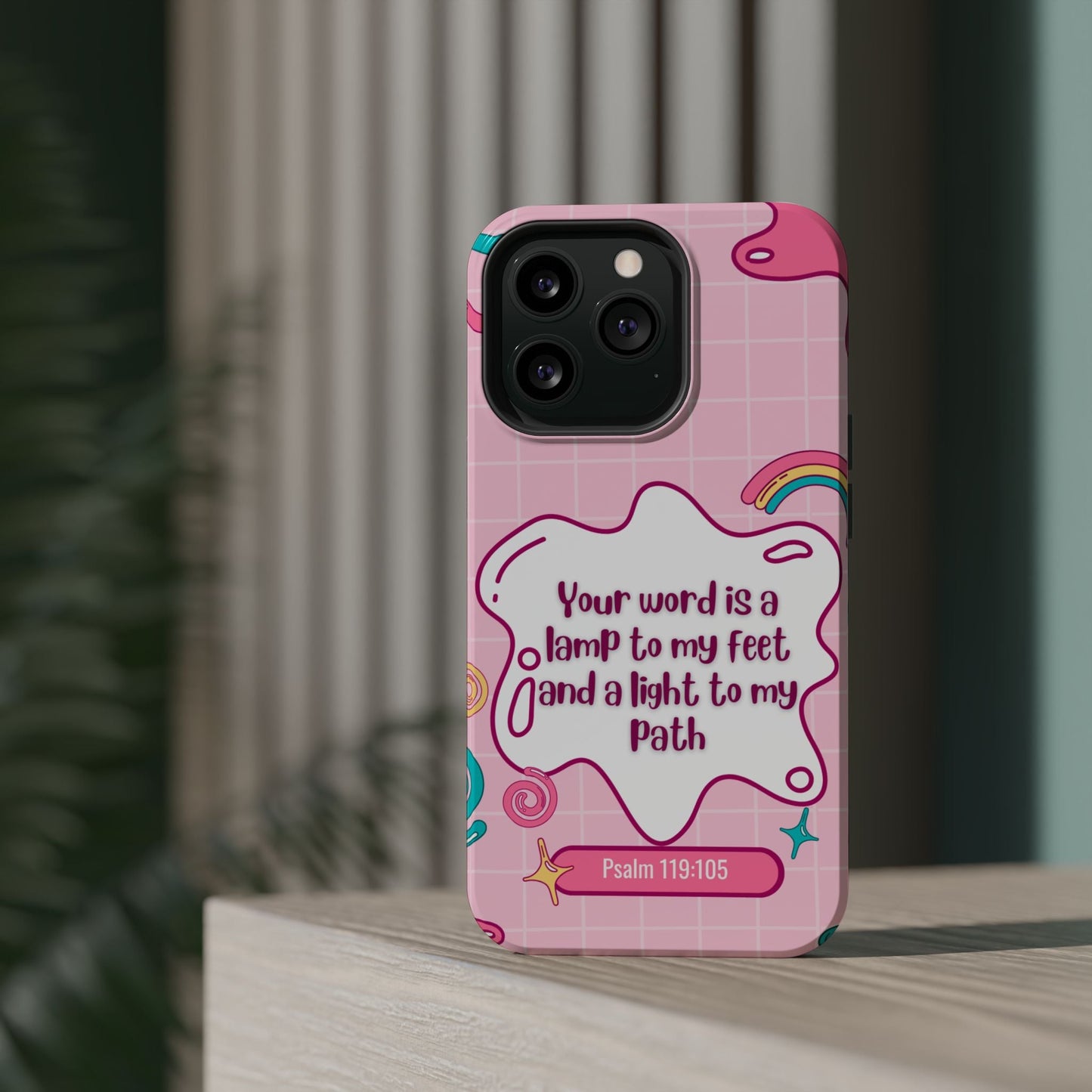 Psalm 119:105 Cute Aesthetic - MagSafe iPhone Case - BOGO Cases