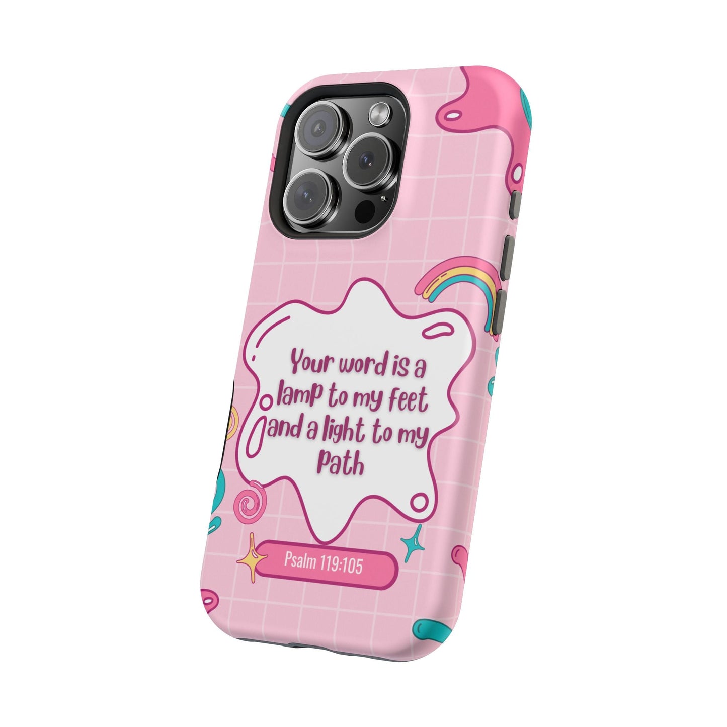 Psalm 119:105 Cute Aesthetic - MagSafe iPhone Case - BOGO Cases