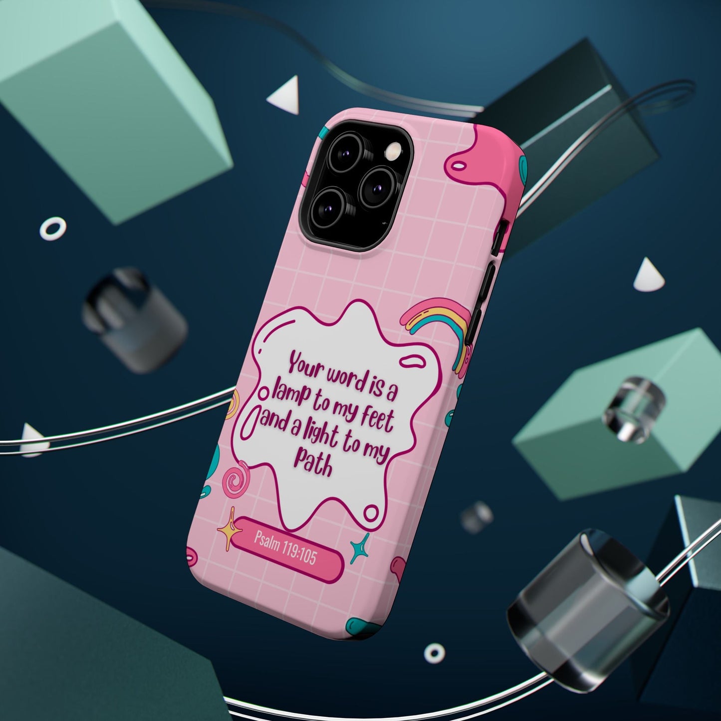 Psalm 119:105 Cute Aesthetic - MagSafe iPhone Case - BOGO Cases