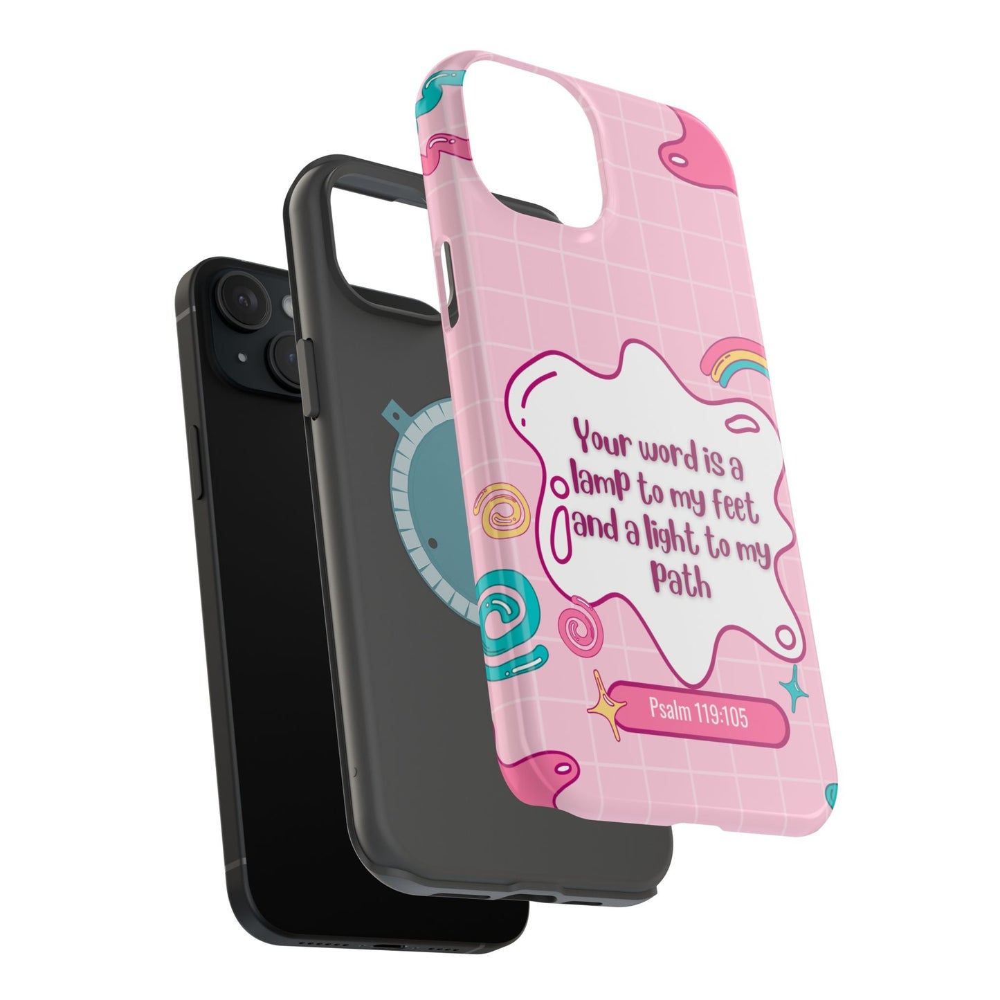 Psalm 119:105 Cute Aesthetic - MagSafe iPhone Case - BOGO Cases